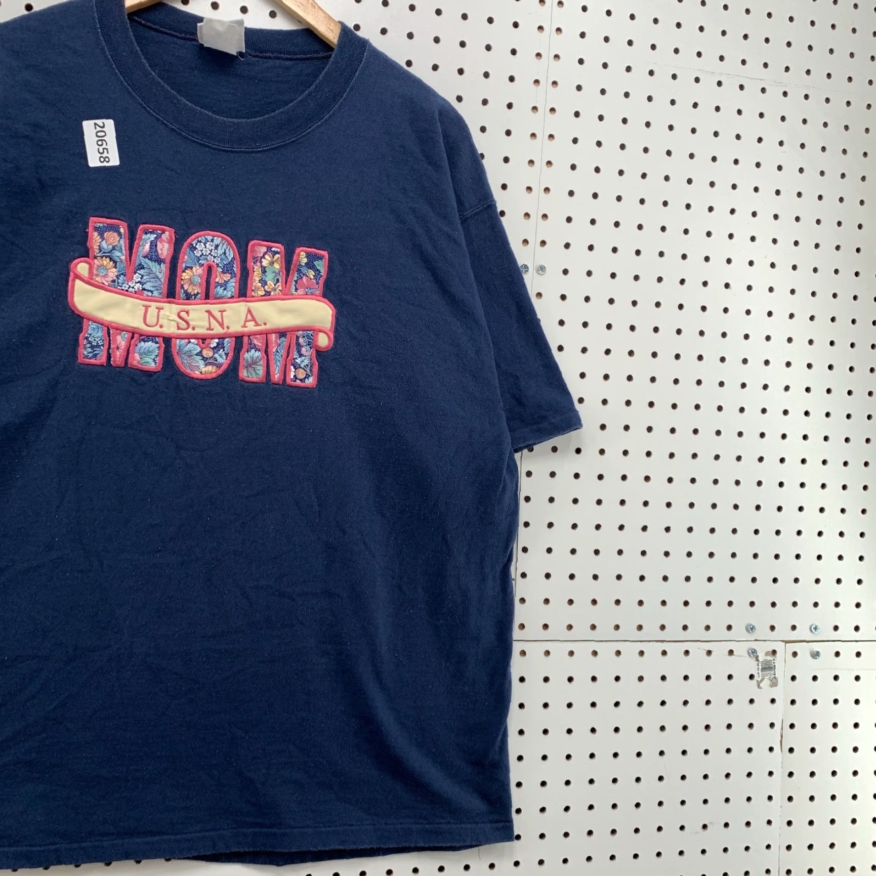 Vintage VINTAGE 90s USNA MOM Shirt Womens XL Navy Blue Floral Single Stitch 23x30 Size XL / US 12-14 / IT 48-50 - 4 Thumbnail
