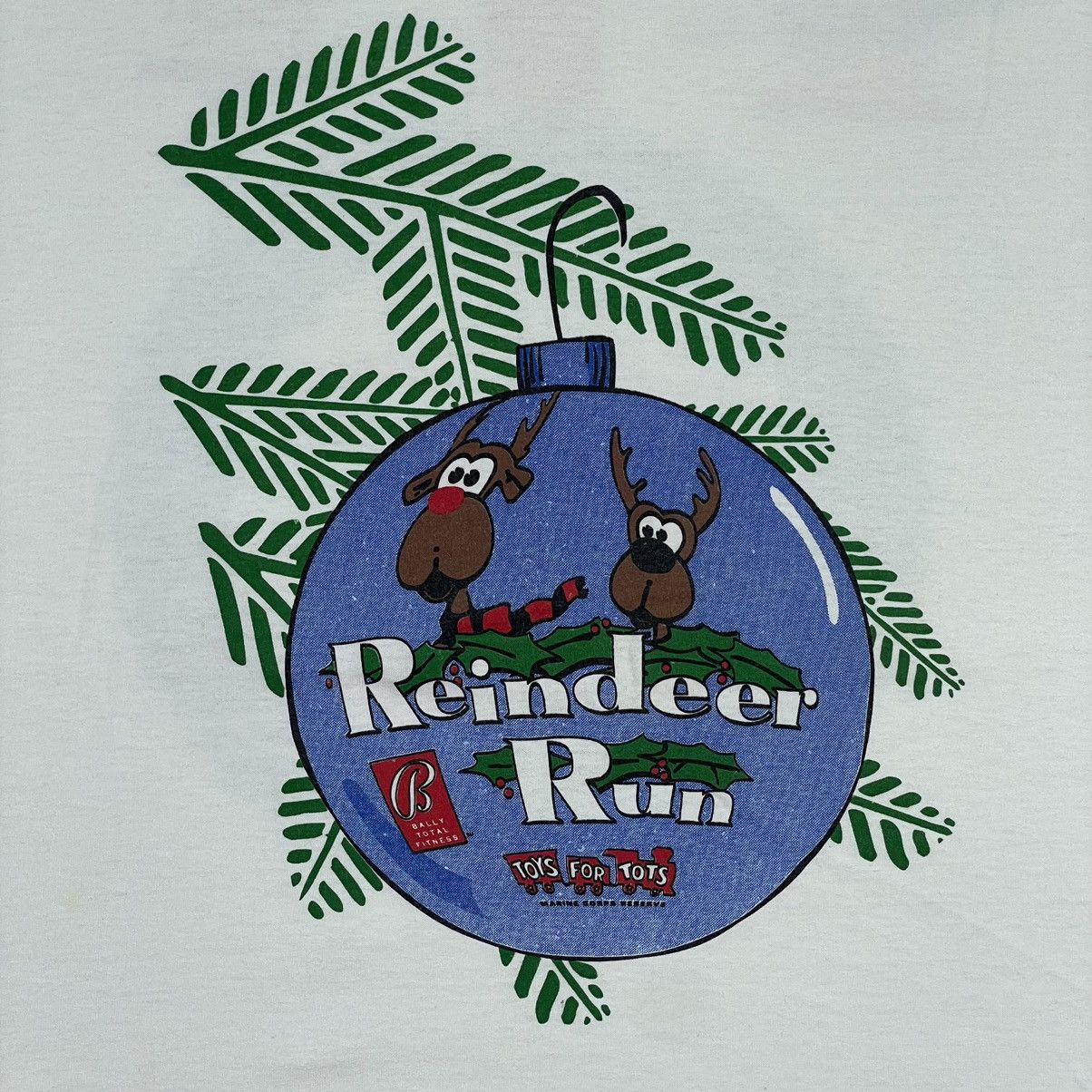 Fruit Of The Loom 🔥LAST PRICE🔥 Vintage 90s Reindeer Run Event Tee Size US L / EU 52-54 / 3 - 7 Thumbnail