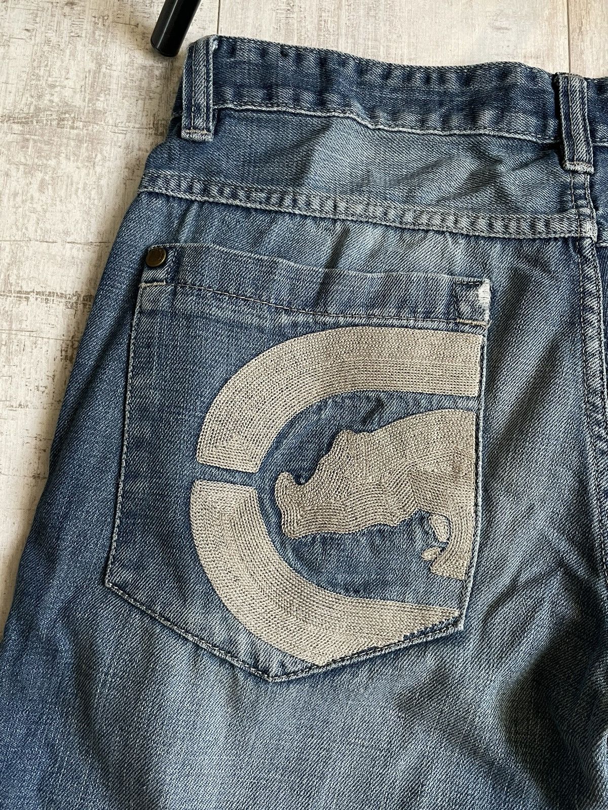 Ecko Unltd. Vintage 00’s Ecko Unltd Denim Baggy Jeans Rap Y2K Big Logo Size US 33 - 5 Thumbnail