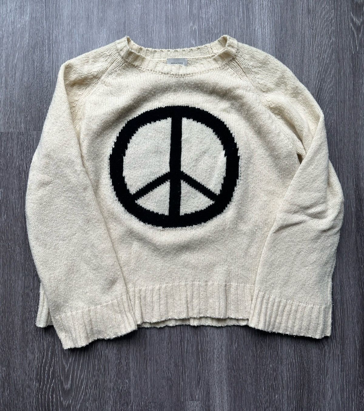Bed j.w. Ford Tokyo Knit Peace Sign Sweater Size US L / EU 52-54 / 3 - 1 Thumbnail