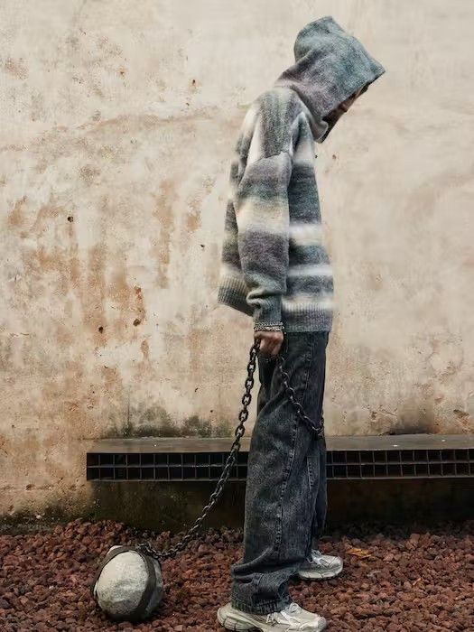 Japanese Brand Stripped Pullover Hoodie Size US M / EU 48-50 / 2 - 5 Thumbnail