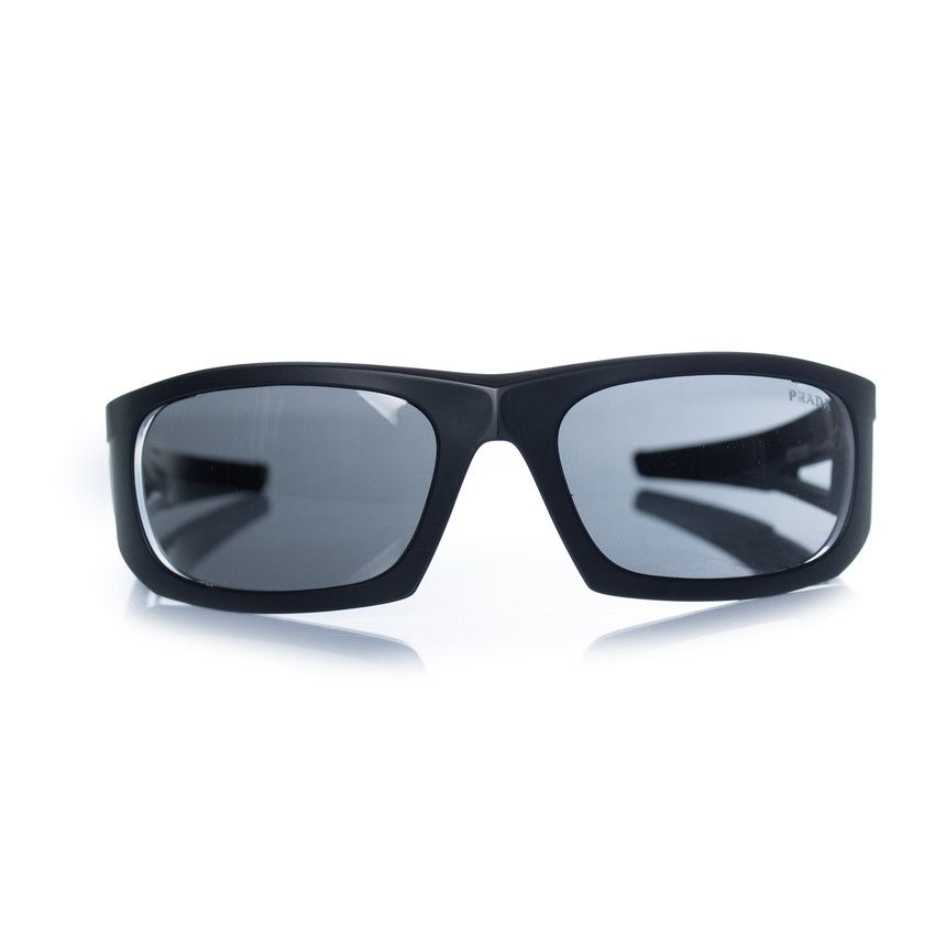 Prada Prada, matte black sunglasses with red logo Size ONE SIZE - 2 Thumbnail