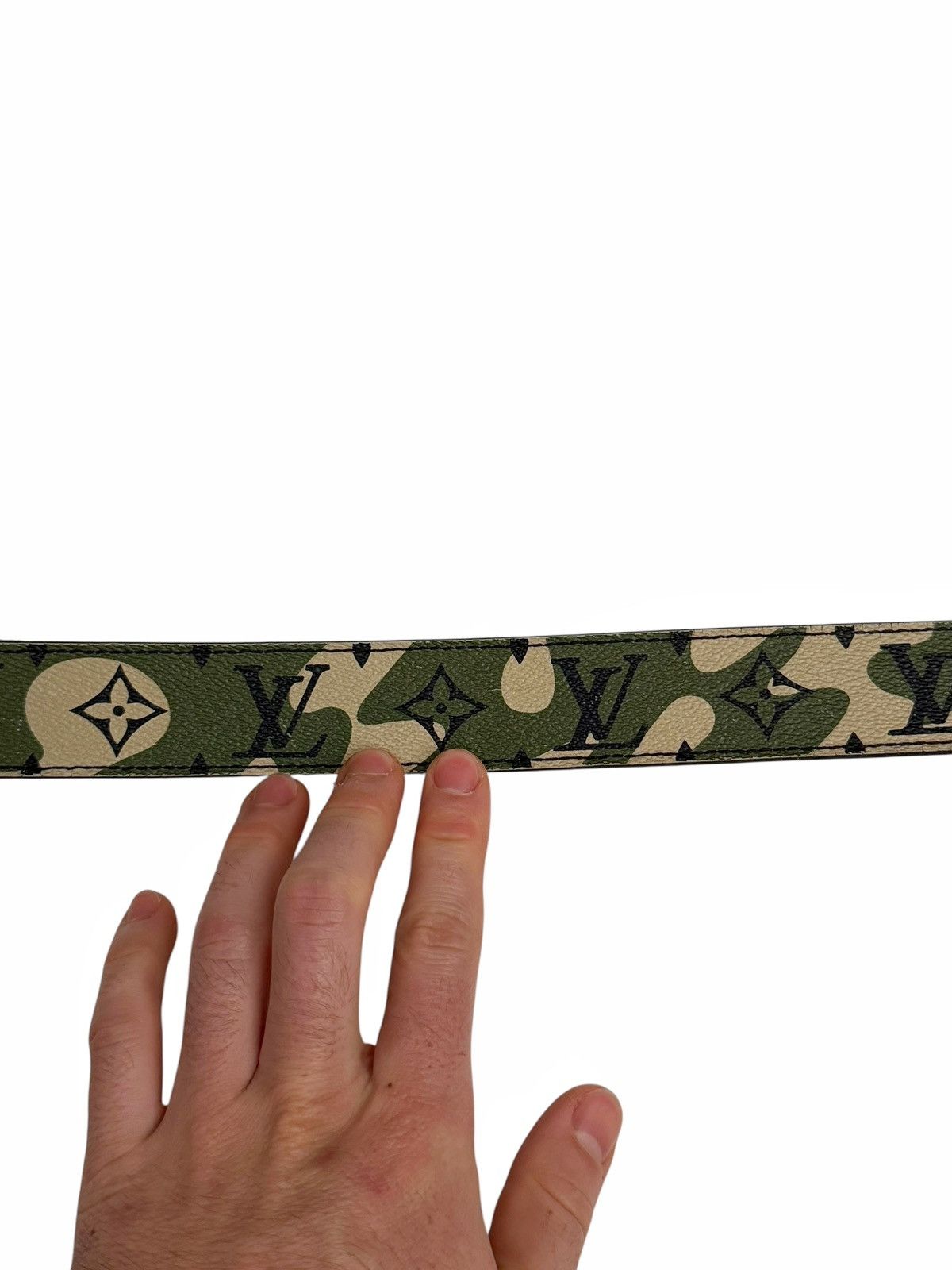 Louis Vuitton × Takashi Murakami GRAIL 2007 Monogramouflage Camouflage (Camo) Belt Size 34 - 8 Thumbnail