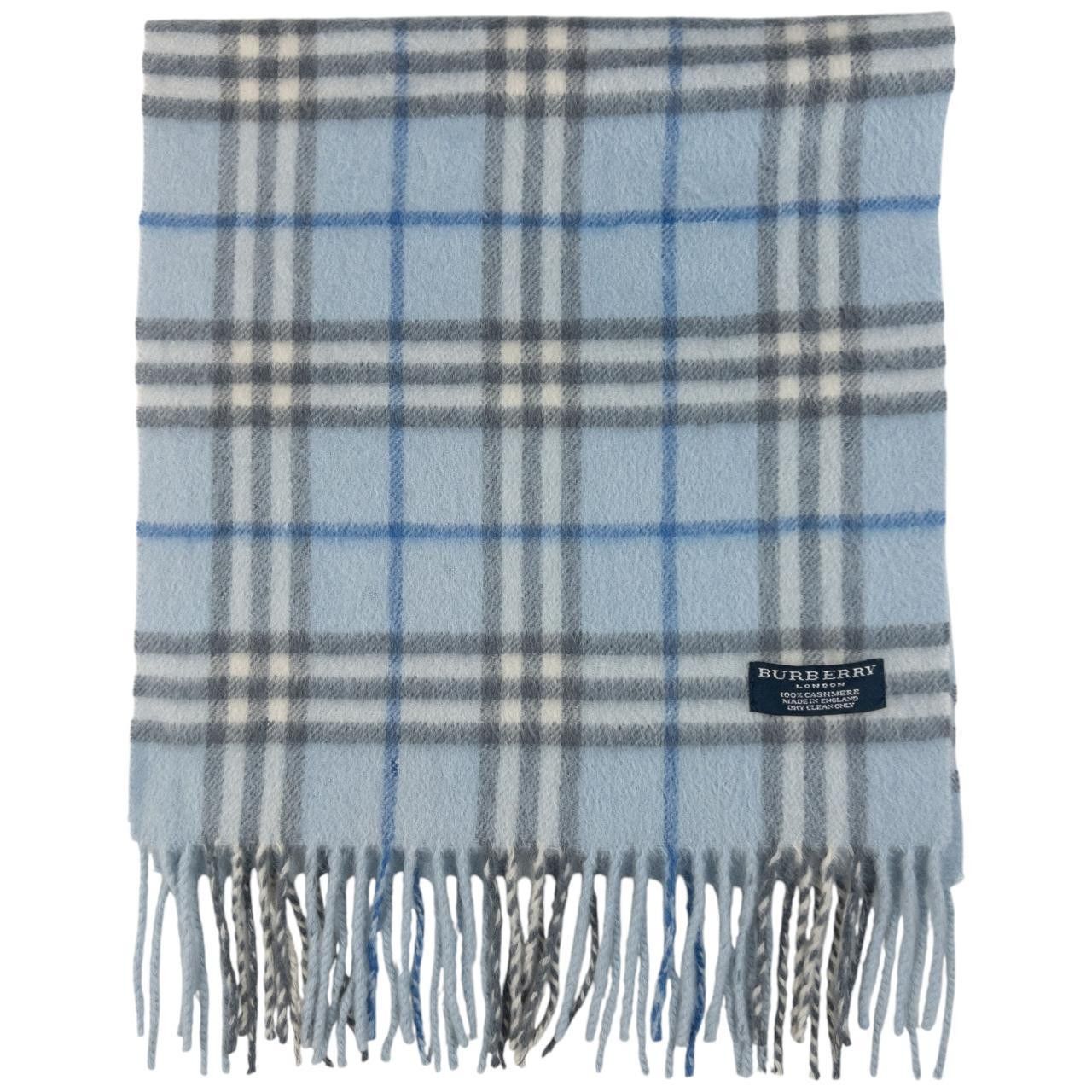 Burberry Vintage Burberry Cashmere Nova Check Tassel Scarf Size ONE SIZE - 1 Thumbnail