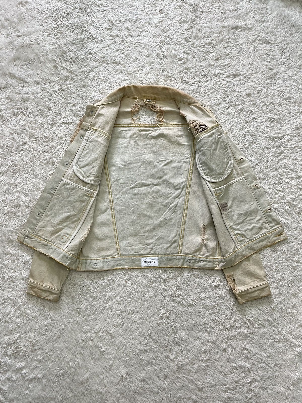Designer × Misbhv misbhv 16ss "drained" distressed design denim jacket Size US XS / EU 42 / 0 - 14 Thumbnail