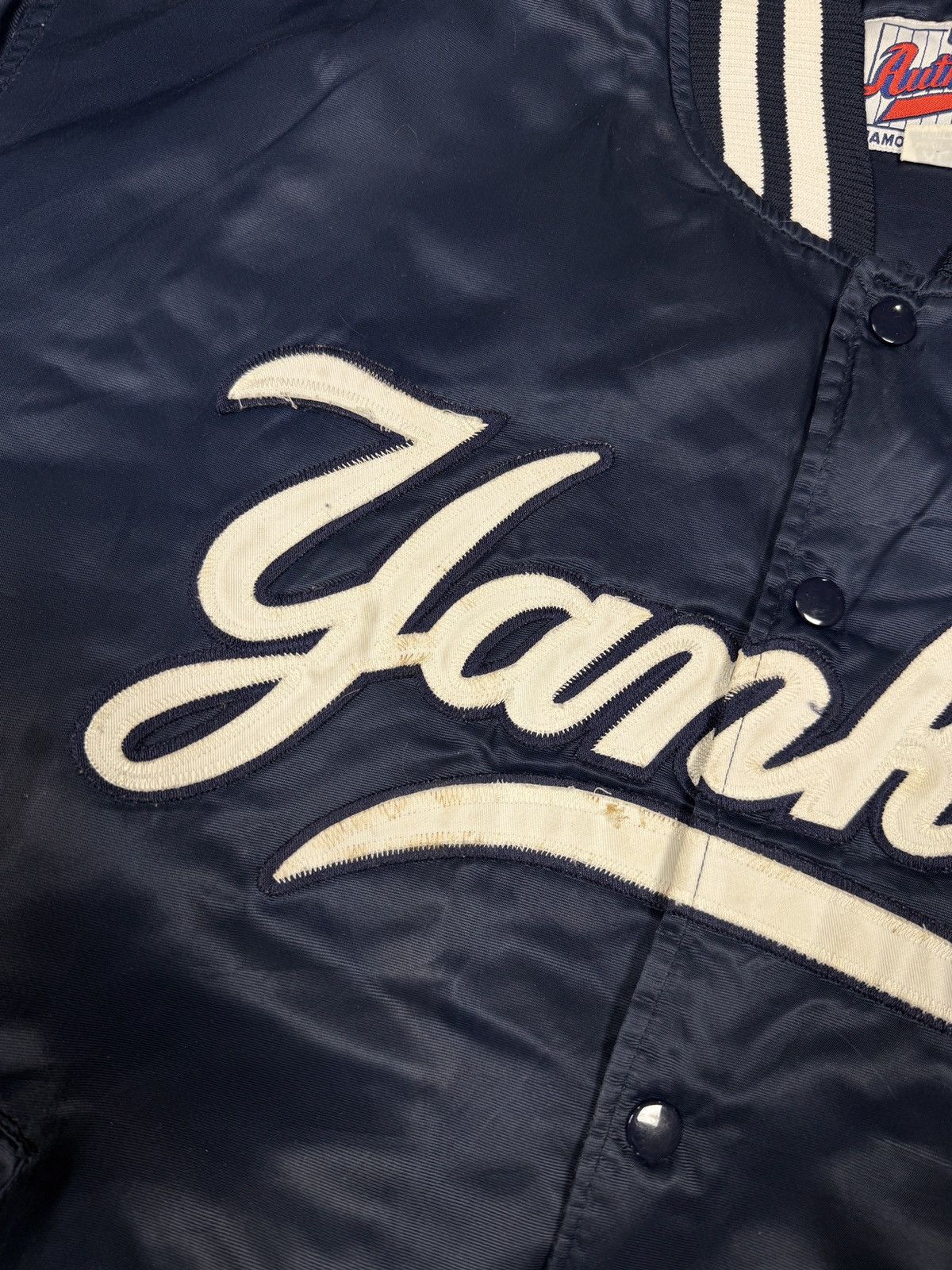 Majestic × Vintage Vintage 90’s Majestic New York Yankees Bomber Jacket Size US XL / EU 56 / 4 - 3 Thumbnail