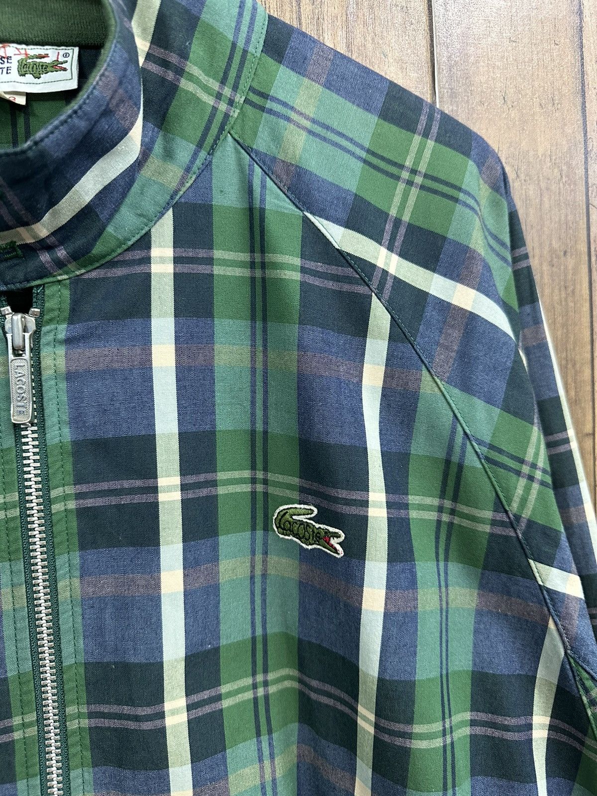 Lacoste × Vintage Vintage Lacoste Green Faded Zipper Sweater Z15 Size US M / EU 48-50 / 2 - 3 Thumbnail