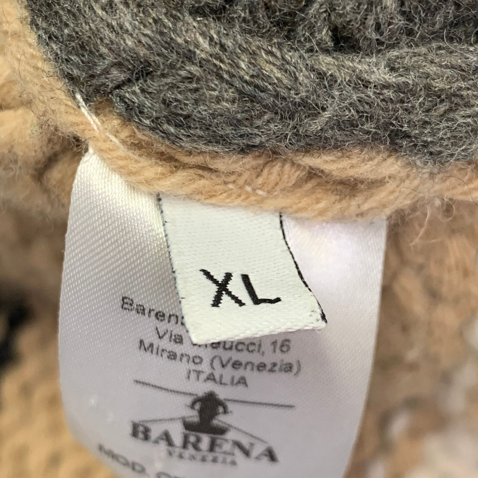 Barena Size XL Grey Brown Patchwork Virgin Shawl Collar Cardigan Size US XL / EU 56 / 4 - 12 Thumbnail