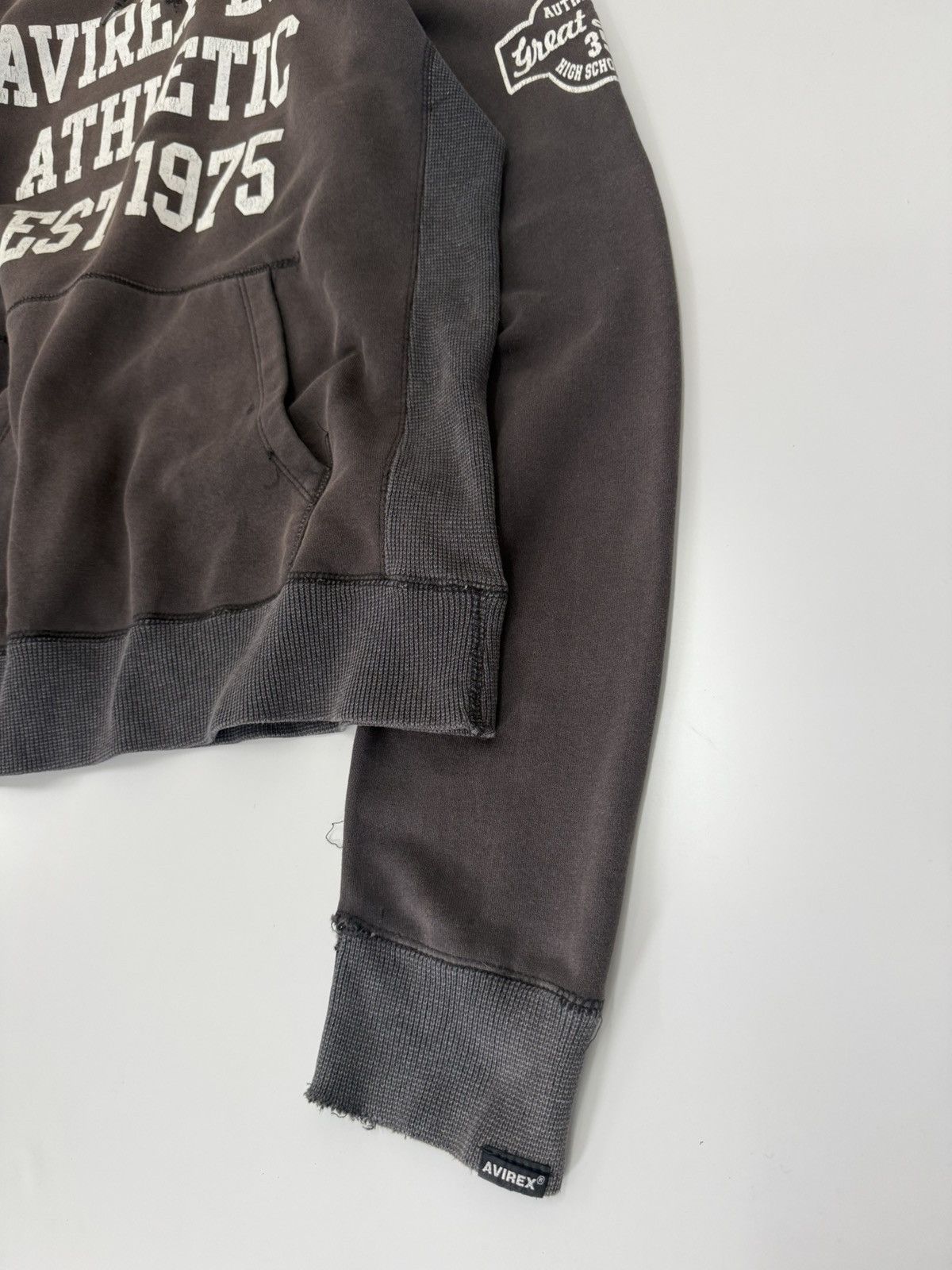 Avirex 🔥 Avirex LTD Athletic Discolored Crazy Distressed Hoodie -L Size US L / EU 52-54 / 3 - 2 Thumbnail