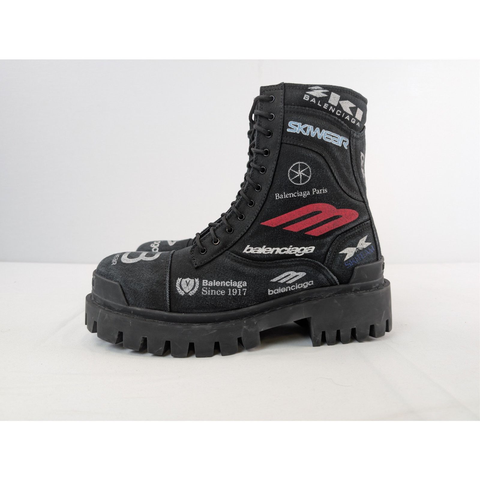 Balenciaga o1rshd1 Q:2 / Combat Strike L20 Cotton Canvas/Print Boot Size US 11 / EU 44 - 10 Thumbnail