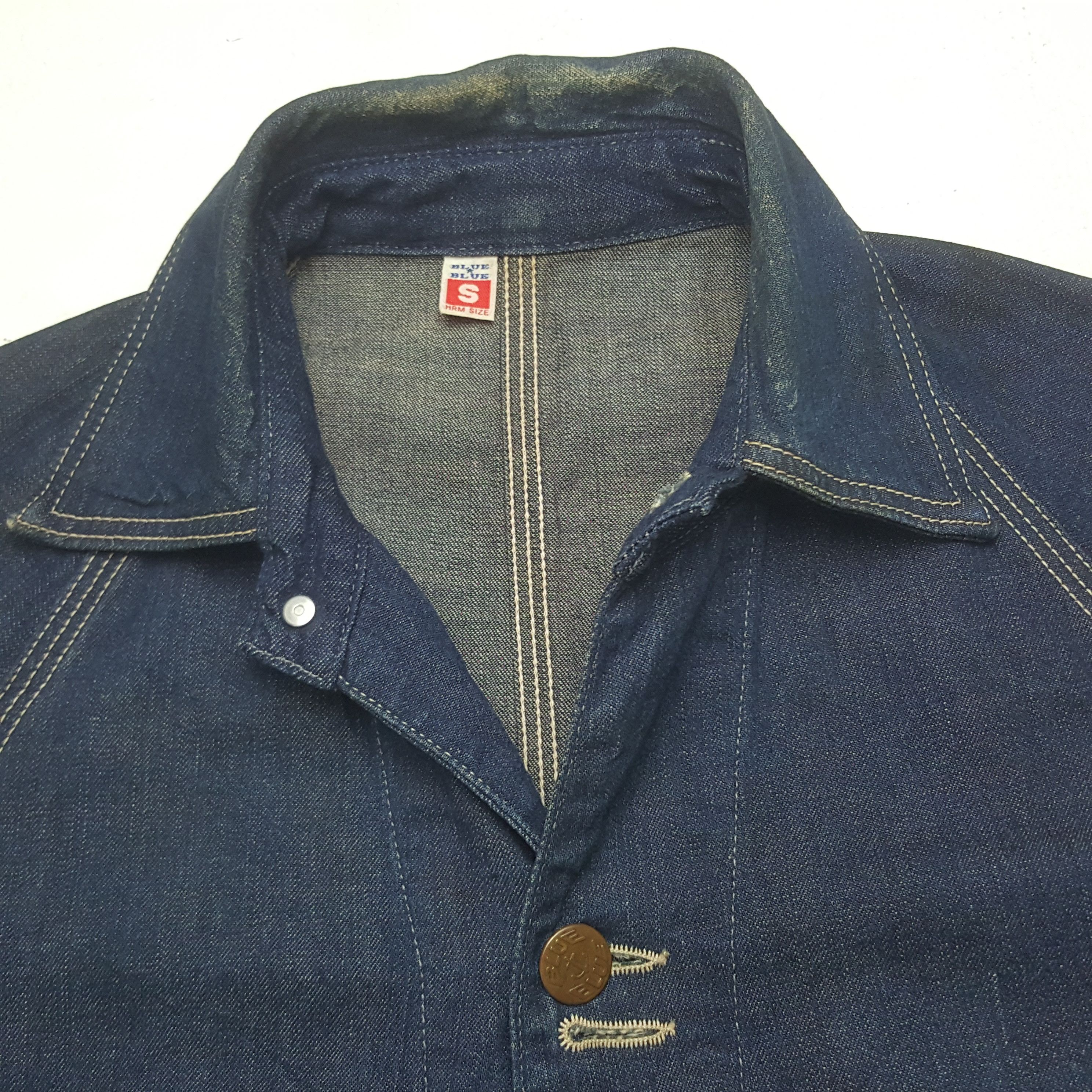 Japanese Brand Vintage Blue Blue Denim Button Up Jacket Size US S / EU 44-46 / 1 - 4 Thumbnail