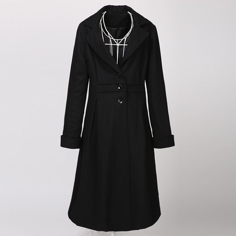 Other Black Long Wool Blend Coat Size L / US 10 / IT 46 - 1 Thumbnail