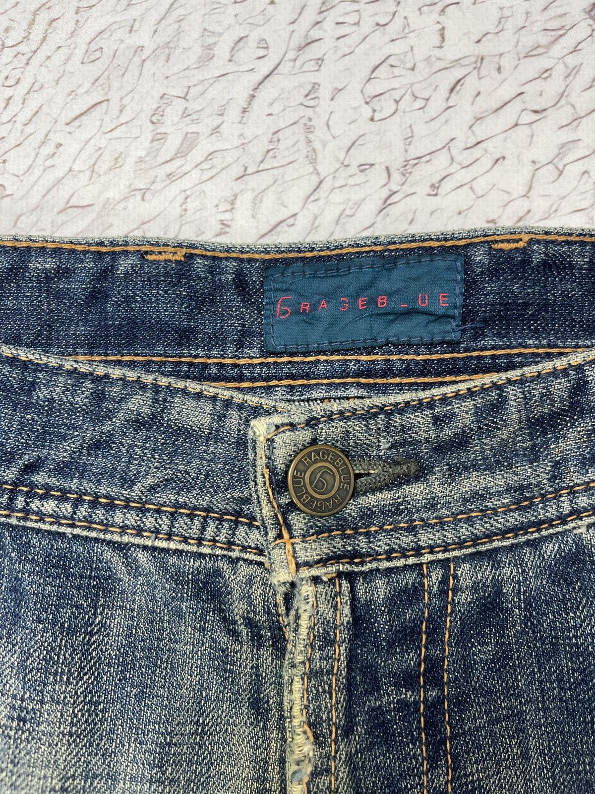 Japanese Brand × RAGEBLUE Rageblue Japanese distressed vintage denim jeans pants Size US 32 / EU 48 - 10 Thumbnail