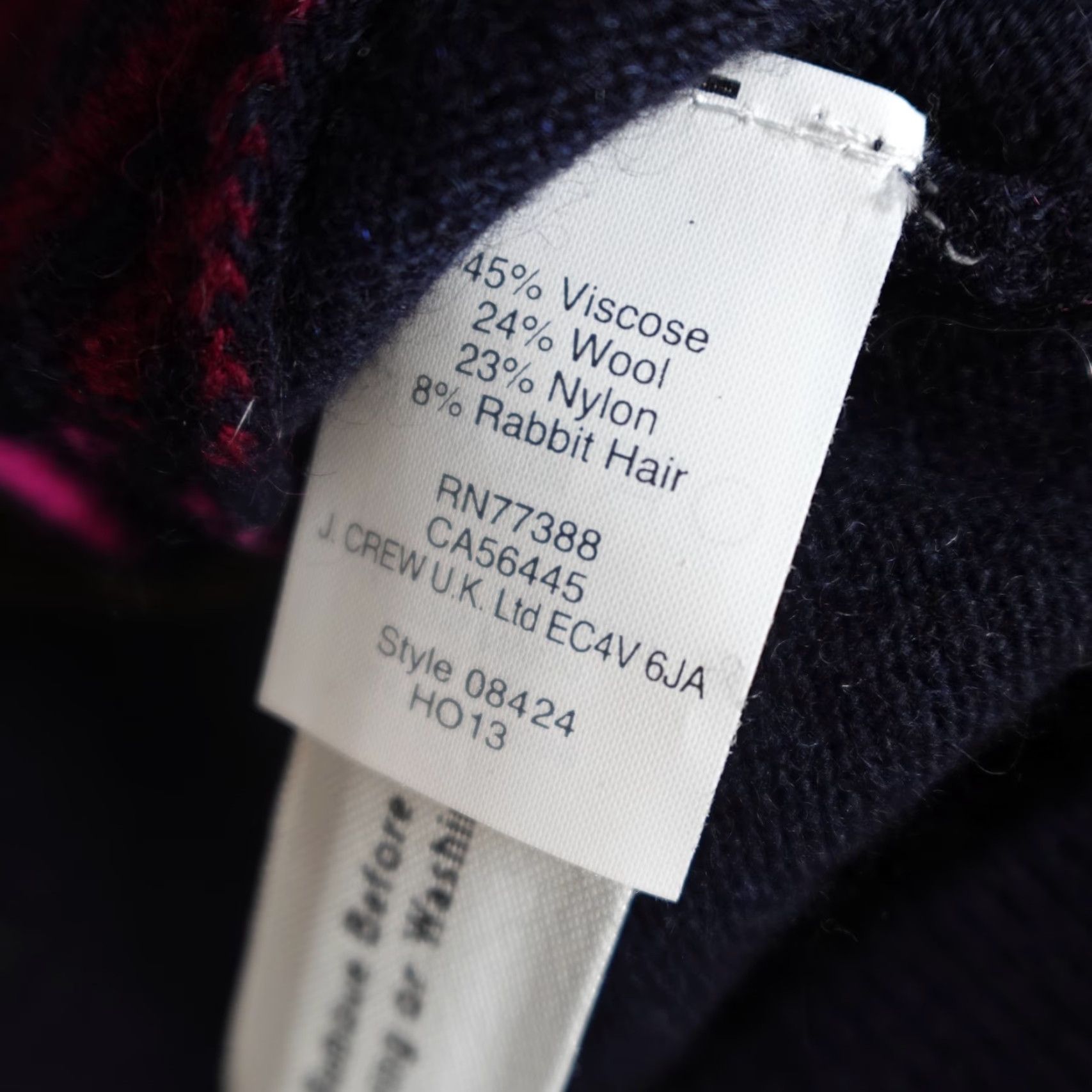 J.Crew J.Crew Womens Sweater Small Blue Textured Wool Angora Viscose 08424 NEW Size S / US 4 / IT 40 - 5 Thumbnail