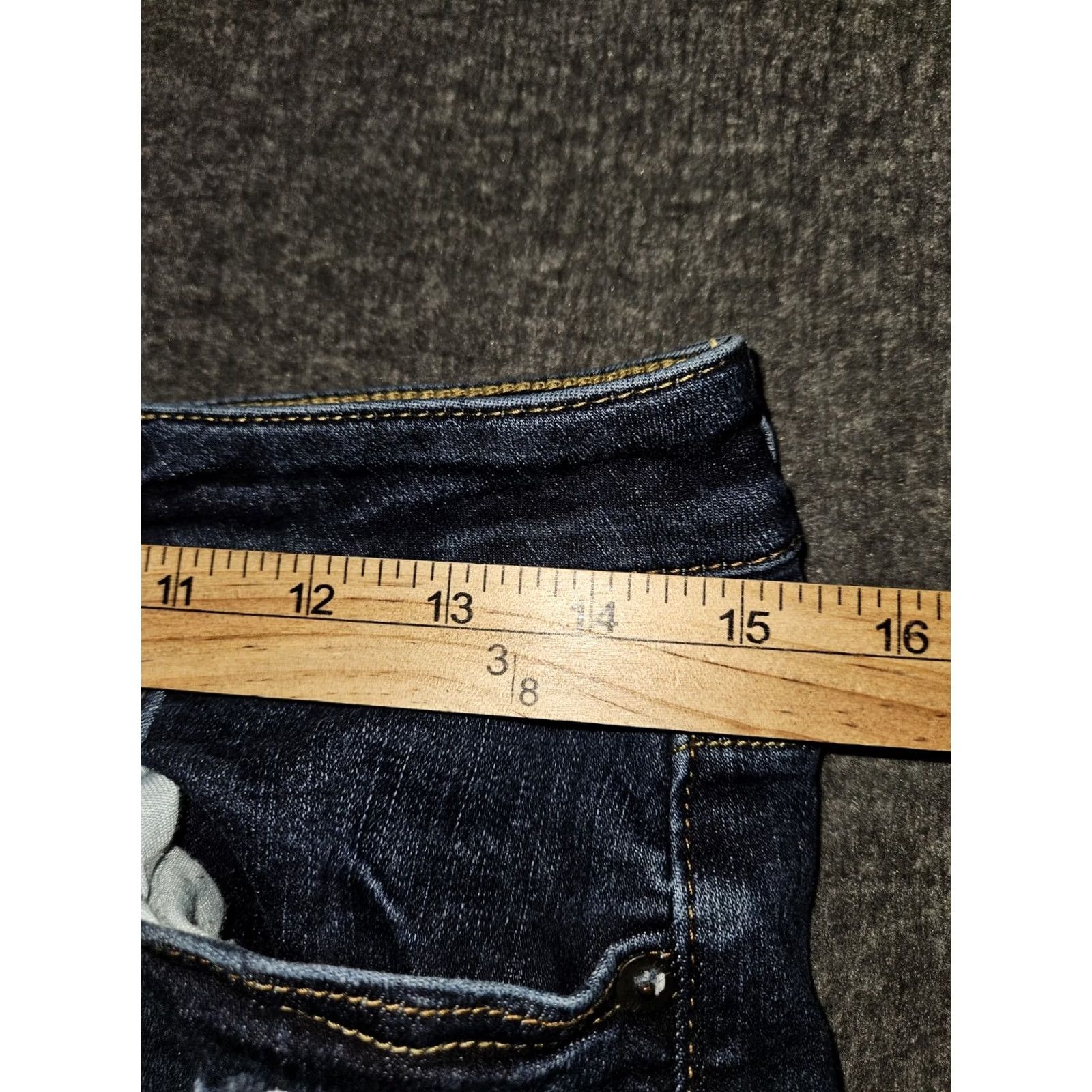 American Eagle Outfitters American Eagle Outfitters Jeans Men's 30x34 Skinny Blue Distressed Slim Low Rise Stretch Pockets Logo Button Zipper Denim N/A Size US 30 / EU 46 - 5 Thumbnail