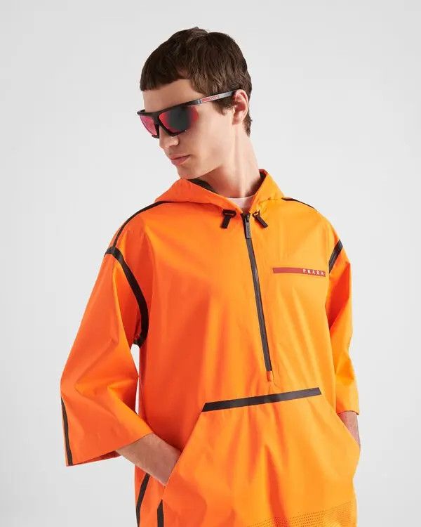 Prada o1bcso1str1025 Short-Sleeve Extreme Tex Light Hooded Shirt Size US XL / EU 56 / 4 - 3 Thumbnail