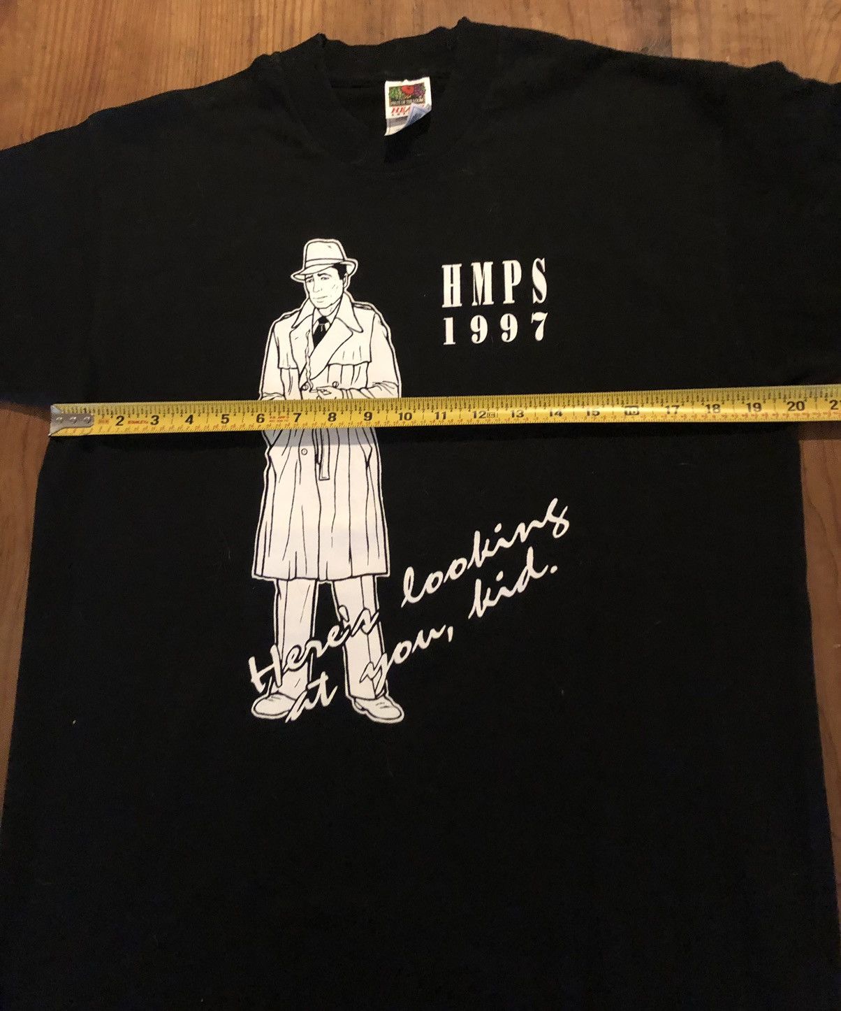 Fruit Of The Loom Vintage 90s “Casablanca Humphrey Bogart” T Shirt S/L Size US L / EU 52-54 / 3 - 6 Thumbnail