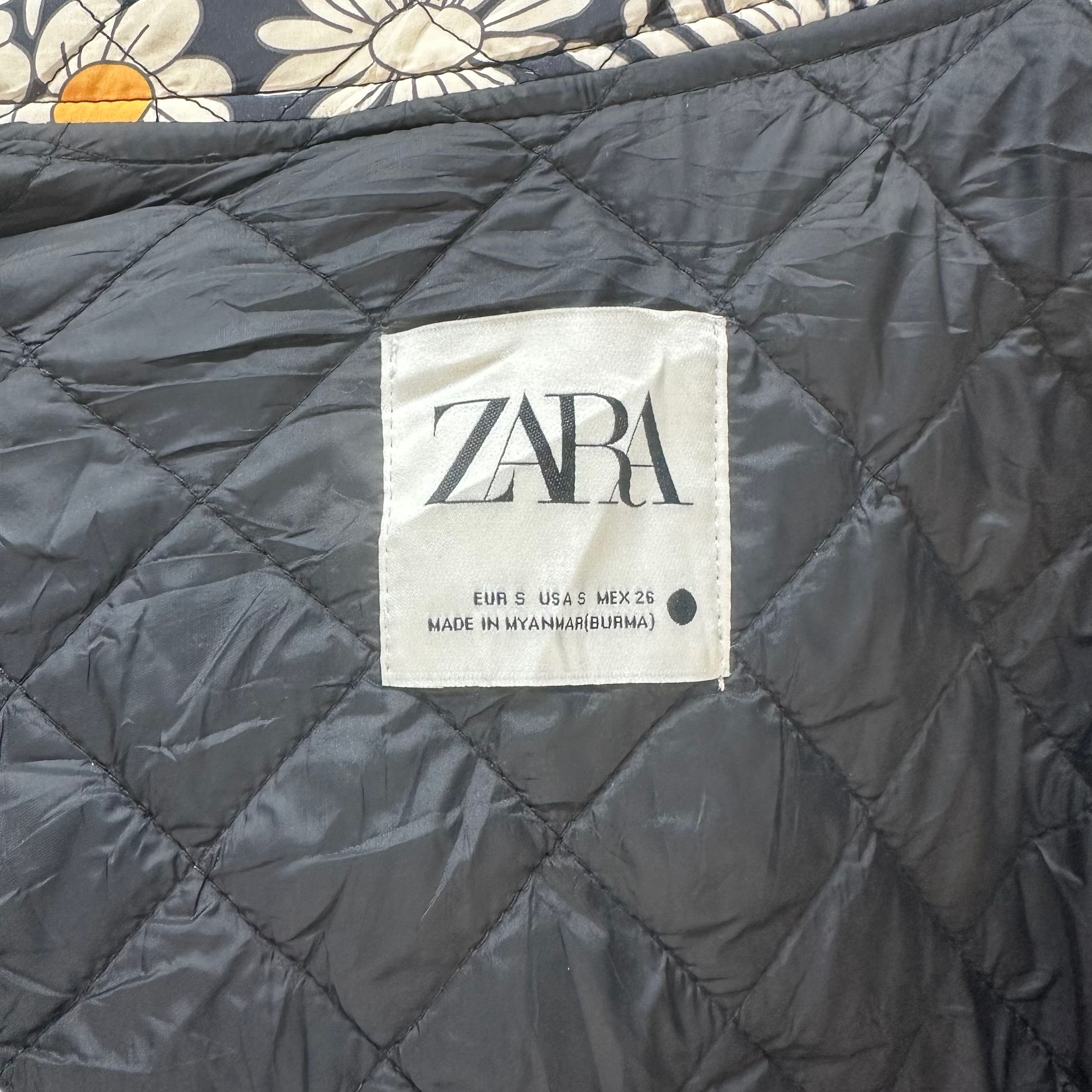 Zara ZARA FLOWERS ALLOVER QUILTED JACKET #8614-017 Size S / US 4 / IT 40 - 8 Thumbnail