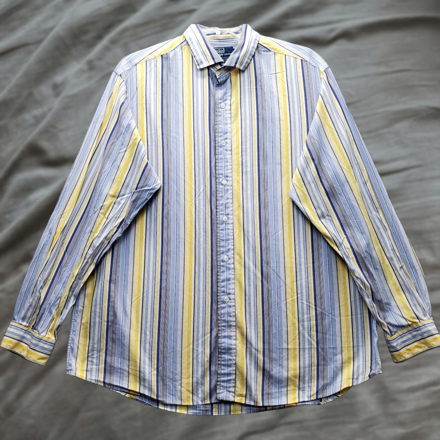 Polo Ralph Lauren VTG Polo Ralph Lauren Westerton Shirt Mens XL Multicolor Two Ply Cotton Button Up Size US XL / EU 56 / 4 - 1 Thumbnail