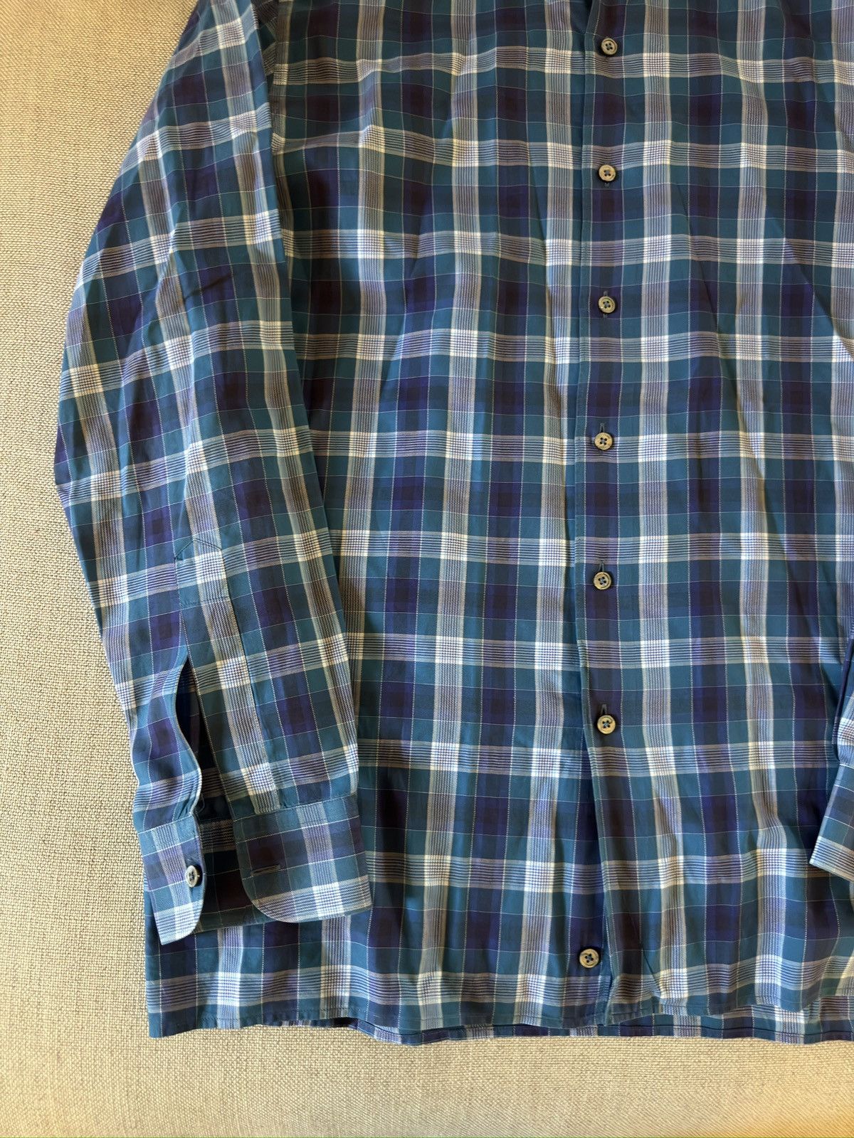 Ermenegildo Zegna Ermenegildo Zegna Vintage Check Sport Shirt Size US XL / EU 56 / 4 - 6 Thumbnail