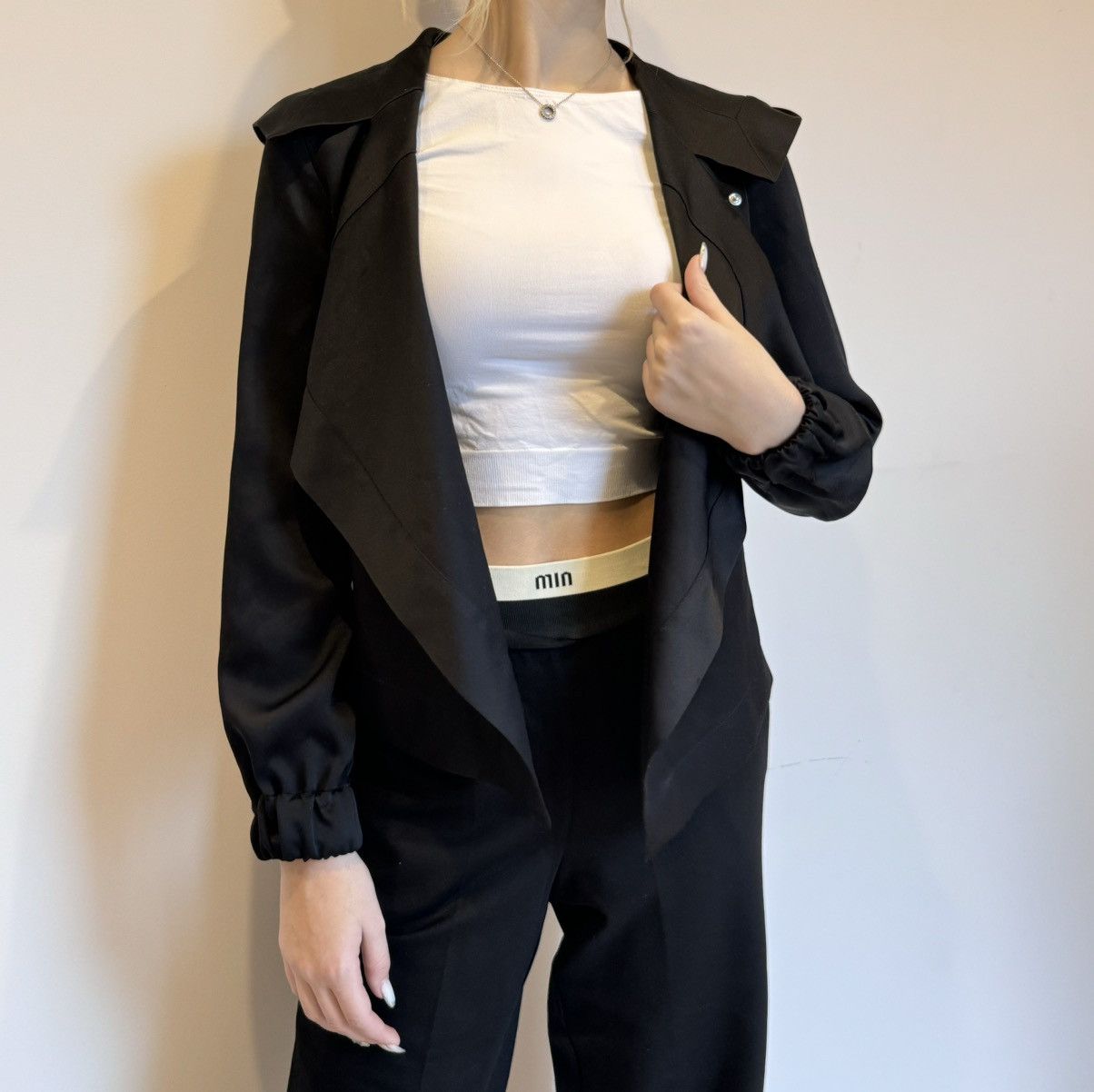 Cop Copine × Japanese Brand Cop. Copine Y2K Asymmetric Jacket Like Rick Owens Size XS / US 0-2 / IT 36-38 - 3 Thumbnail