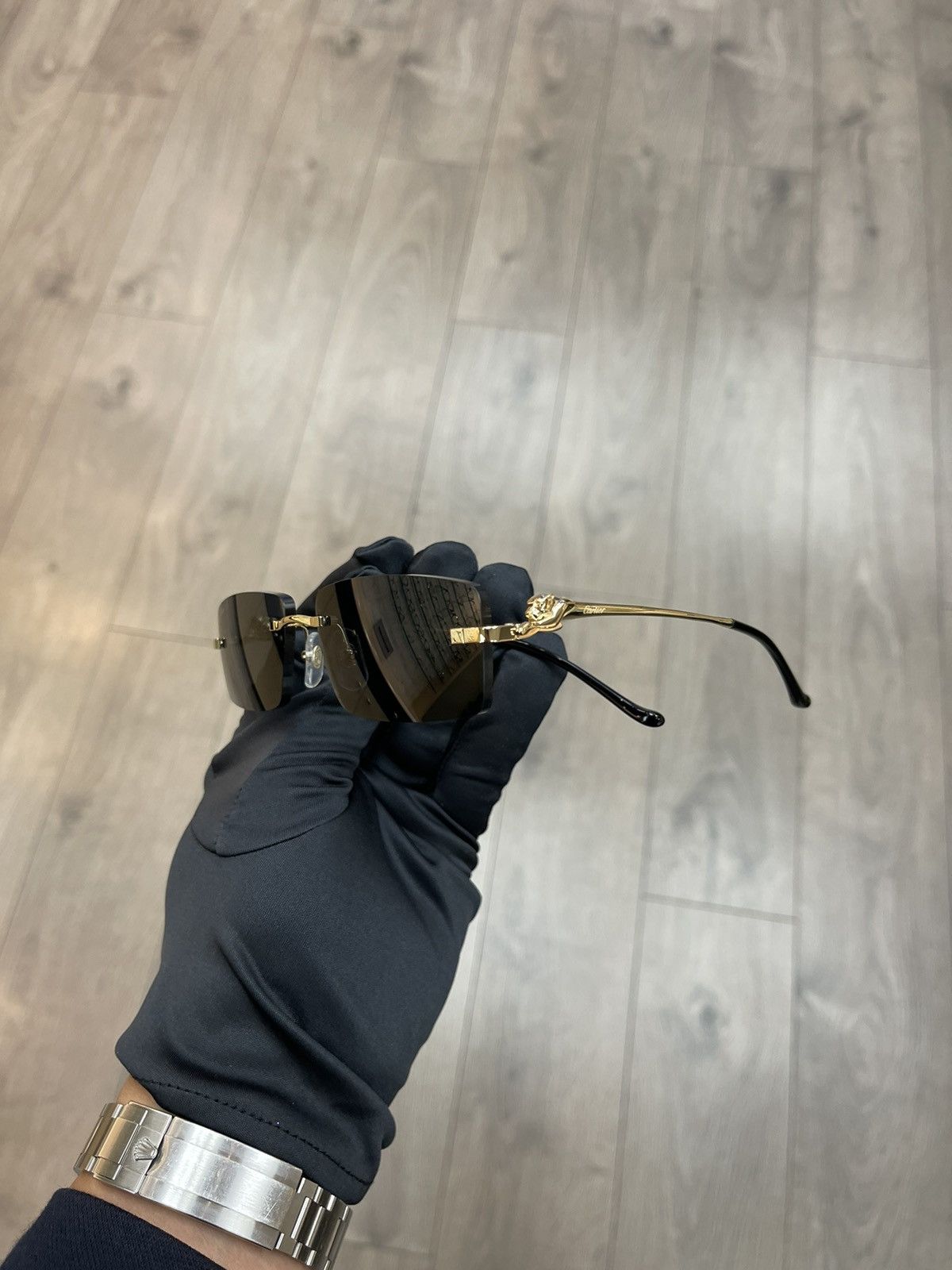 image of Cartier Panther Pantherè Gold Sunglasses, Men's