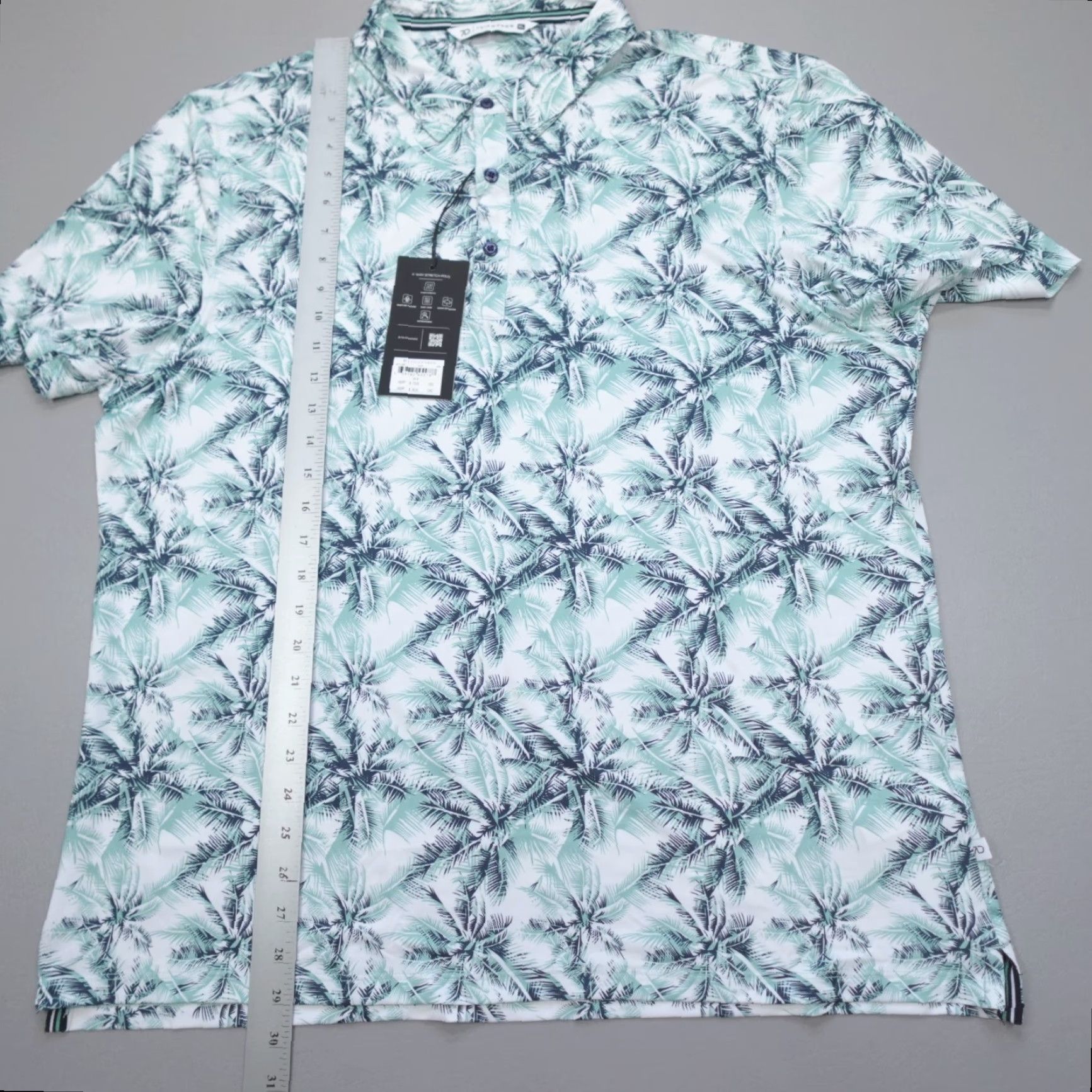 Vintage 7 Diamonds Nido Polo Shirt Golf Wicking Anti-Microbial Palm Print Men's Size XL Shirt Size US XL / EU 56 / 4 - 7 Thumbnail
