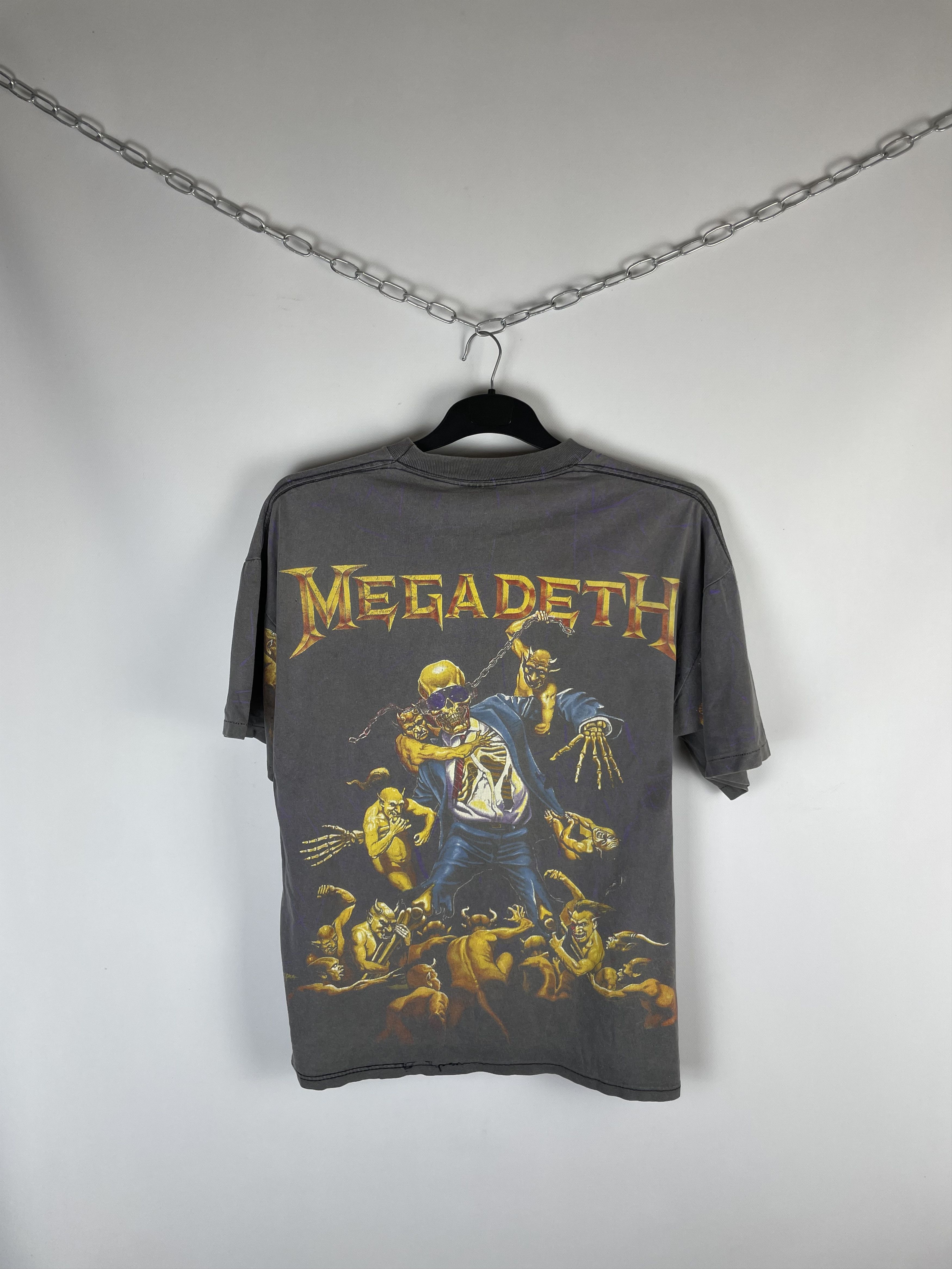 Band Tees × Vintage 1991 MEGADETH ALL OVER PRINT AOP WILD OATS TEE SHIRT Size US XL / EU 56 / 4 - 13 Thumbnail