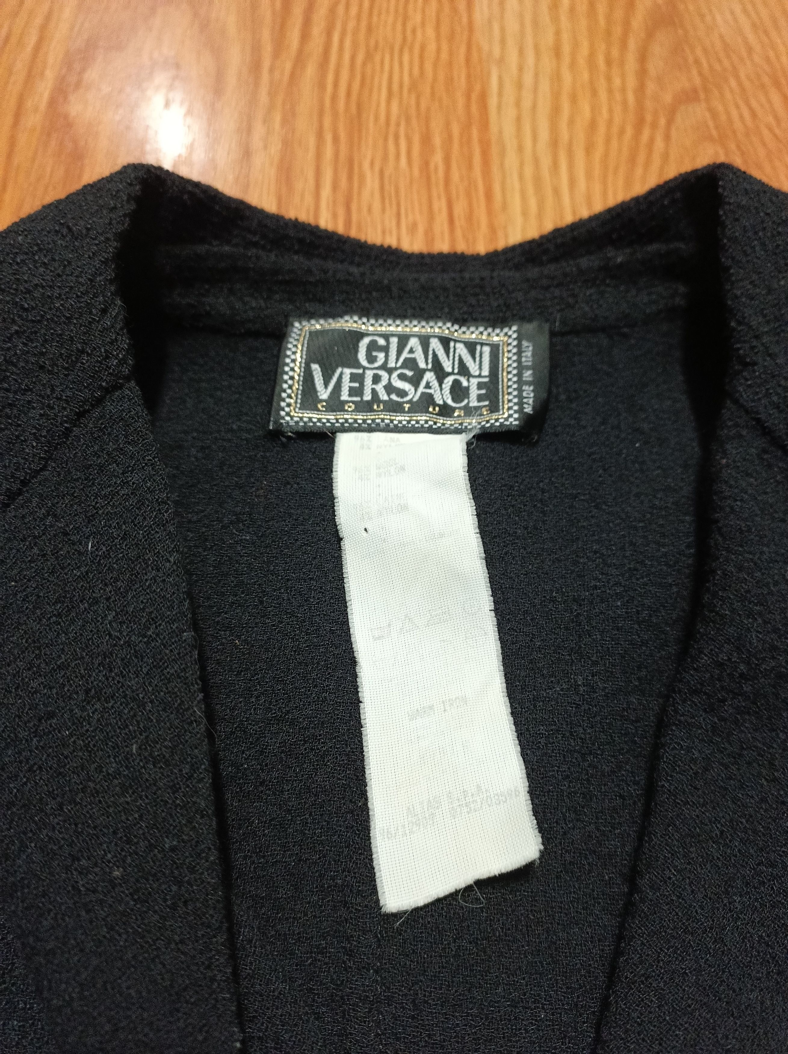 Versace Gianni Versace Couture Black Wool Vintage Blazer Jacket IT44 Size M / US 6-8 / IT 42-44 - 10 Thumbnail