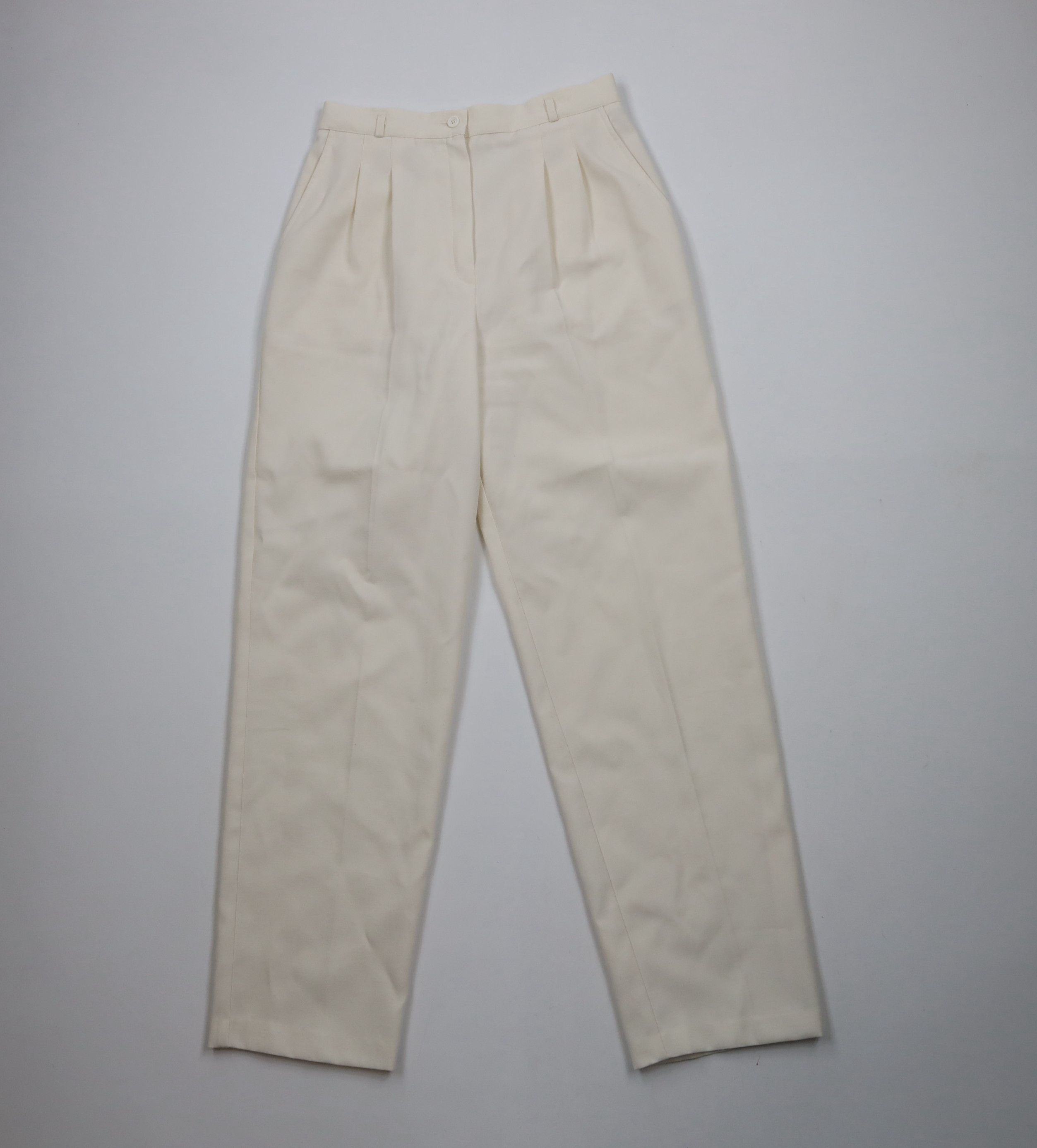 Vintage Vintage 90s Streetwear Sheer Tapered Leg Chinos Pants Cream Size 34" / US 12 / IT 48 - 1 Thumbnail