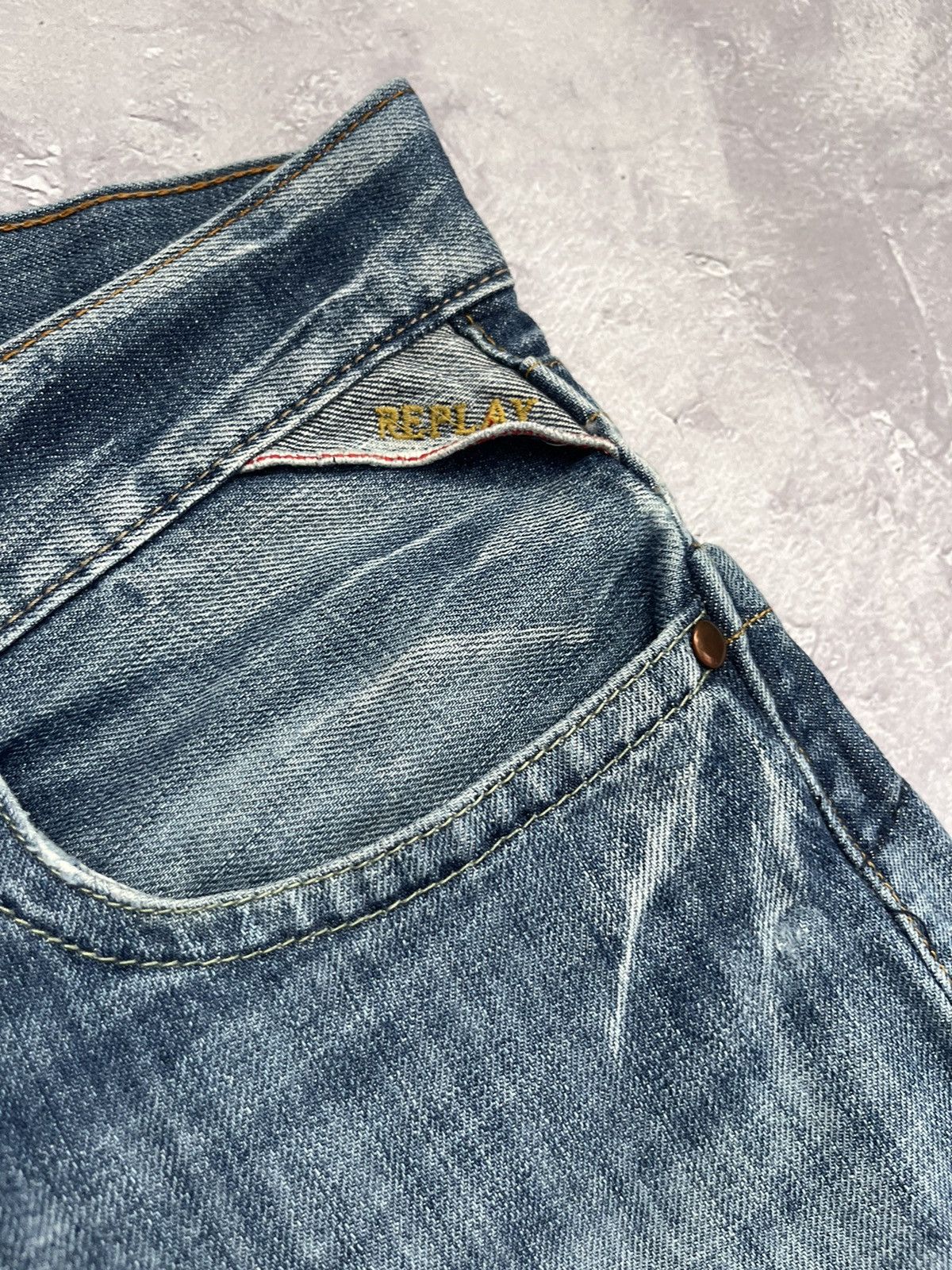 Replay Vintage Replay Baggy Jeans Big Logo Embroidered y2k Denim Size US 34 / EU 50 - 13 Thumbnail