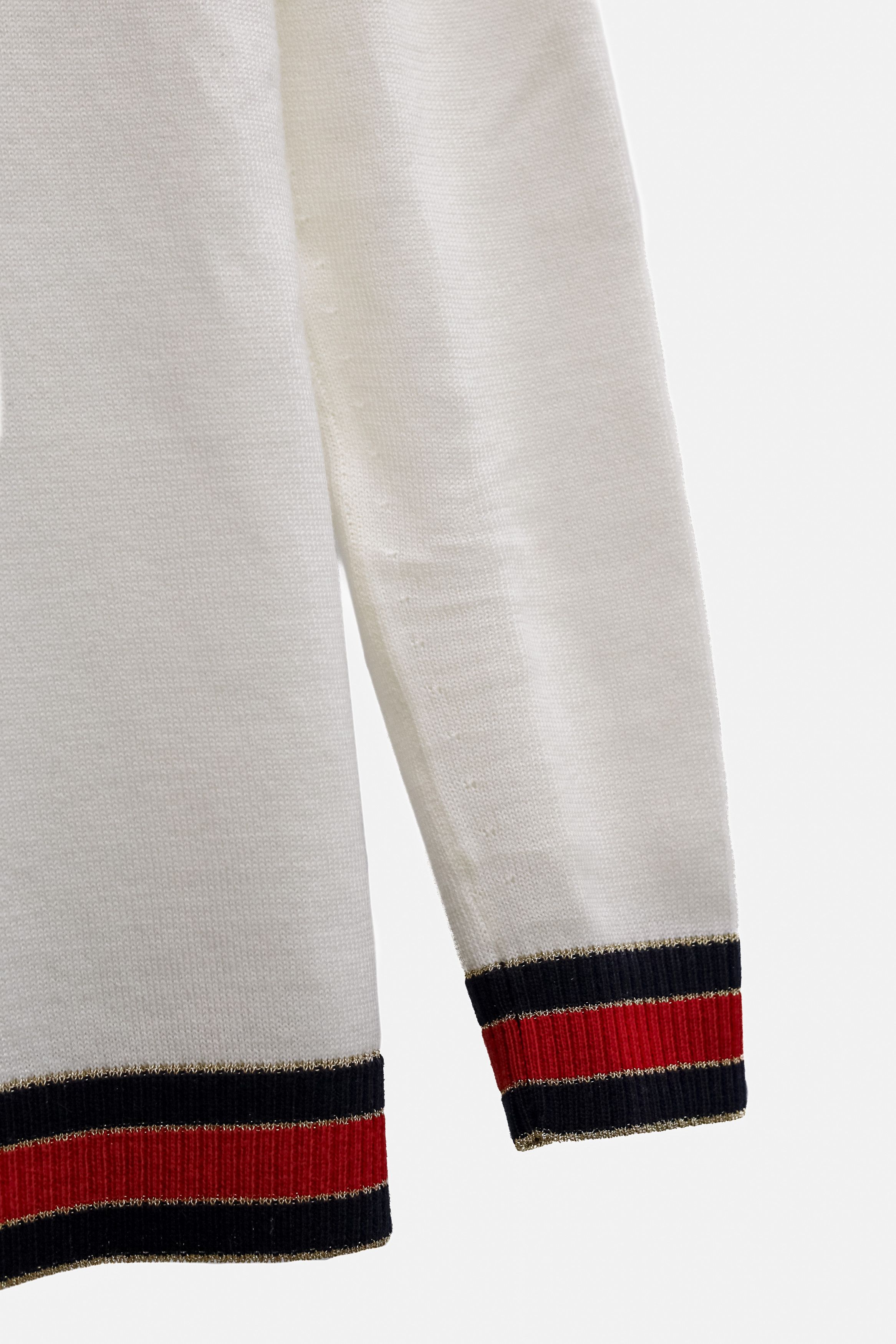 Gucci Cream Knit Pearl Cardigan