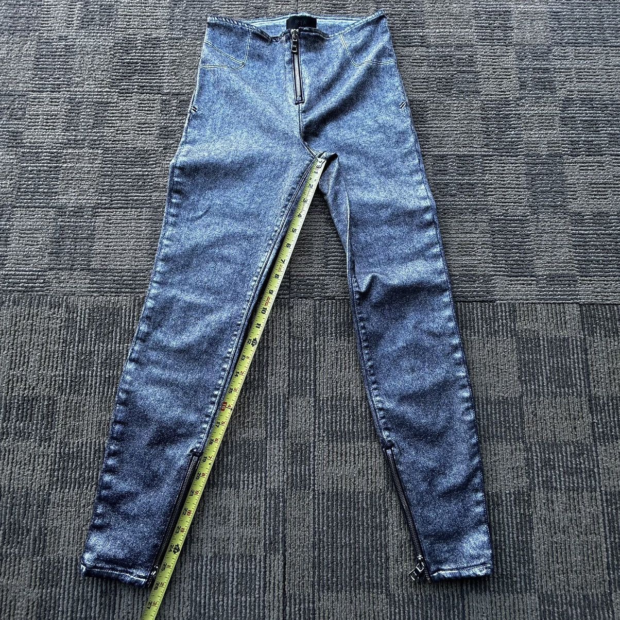 Rta RtA Silver Metallic Madison Coated Zip Detailing Pants Size 24" / US 00 / IT 34 - 10 Thumbnail