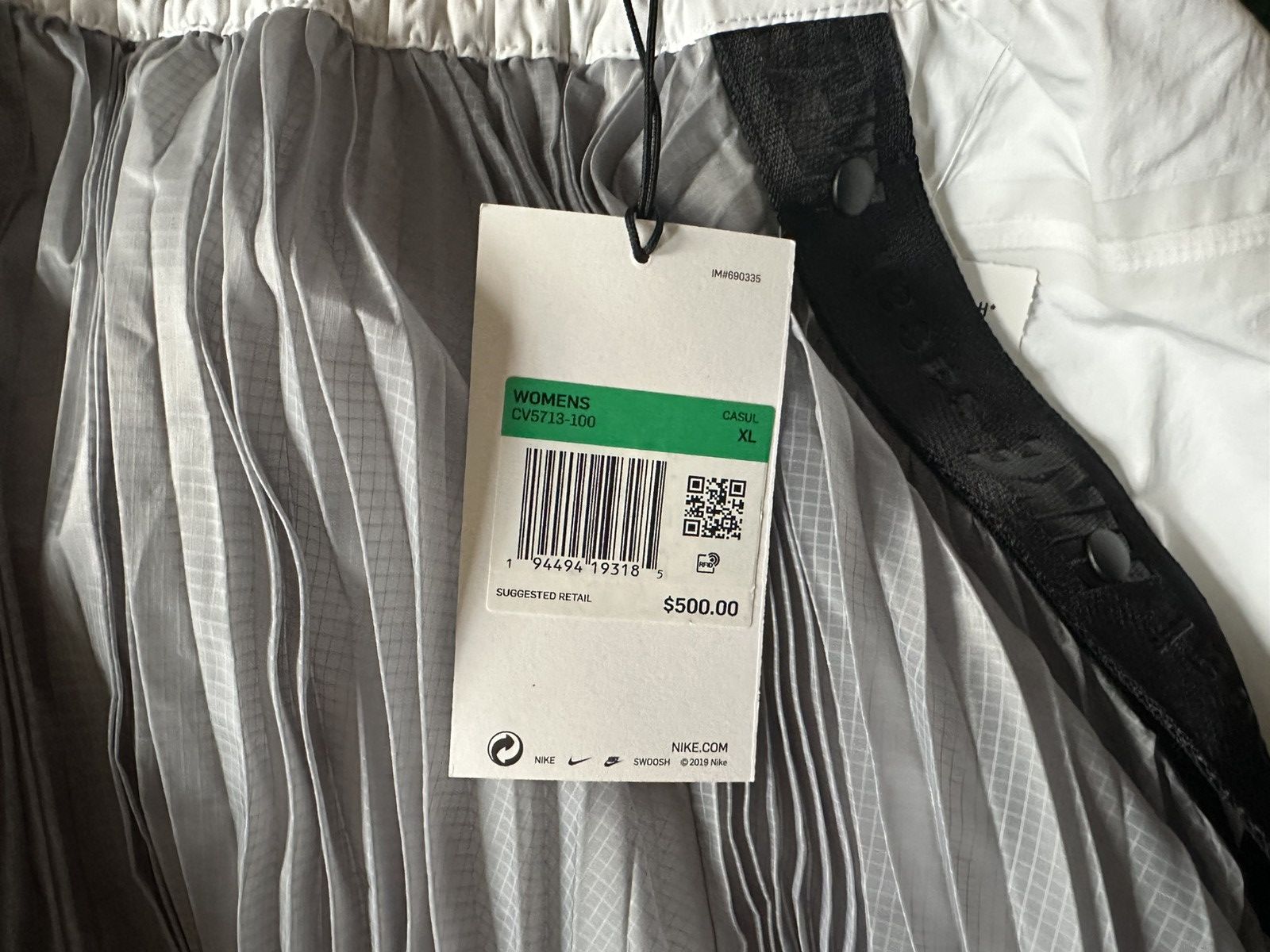 Nike × Sacai Nike x sacai 'White Grey' Pleated Skirt Short Womens Size XL Size 38" / US 16 / IT 52 - 3 Thumbnail