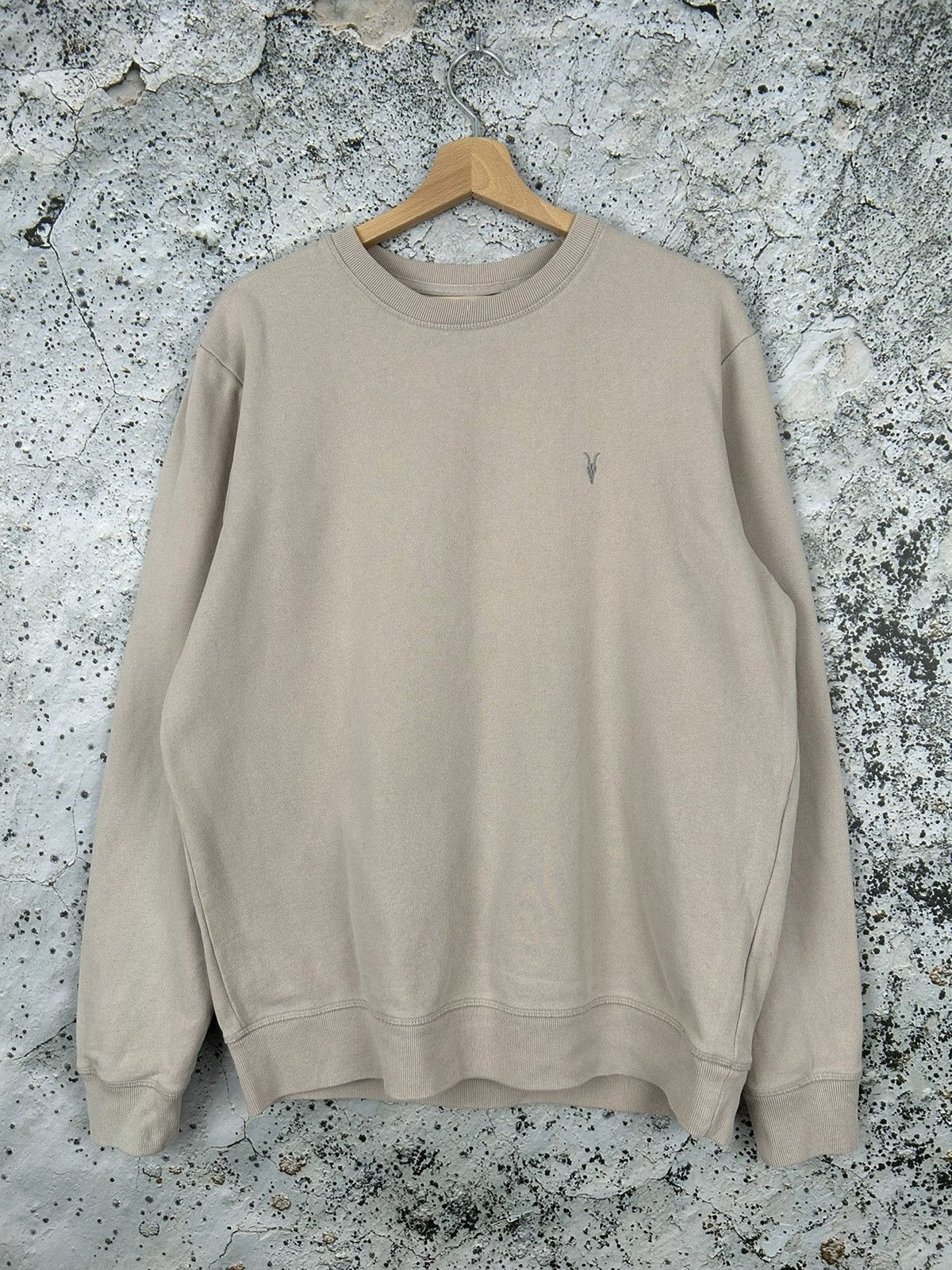 Allsaints Allsaints Beige Classic Crewneck Sweatshirt Hype Rare Size US M / EU 48-50 / 2 - 1 Thumbnail