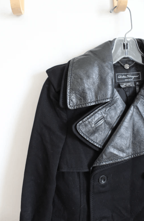Salvatore Ferragamo Salvatore Ferragamo Black Leather Jacket RARE FIND Excellent Size M / US 6-8 / IT 42-44 - 3 Thumbnail