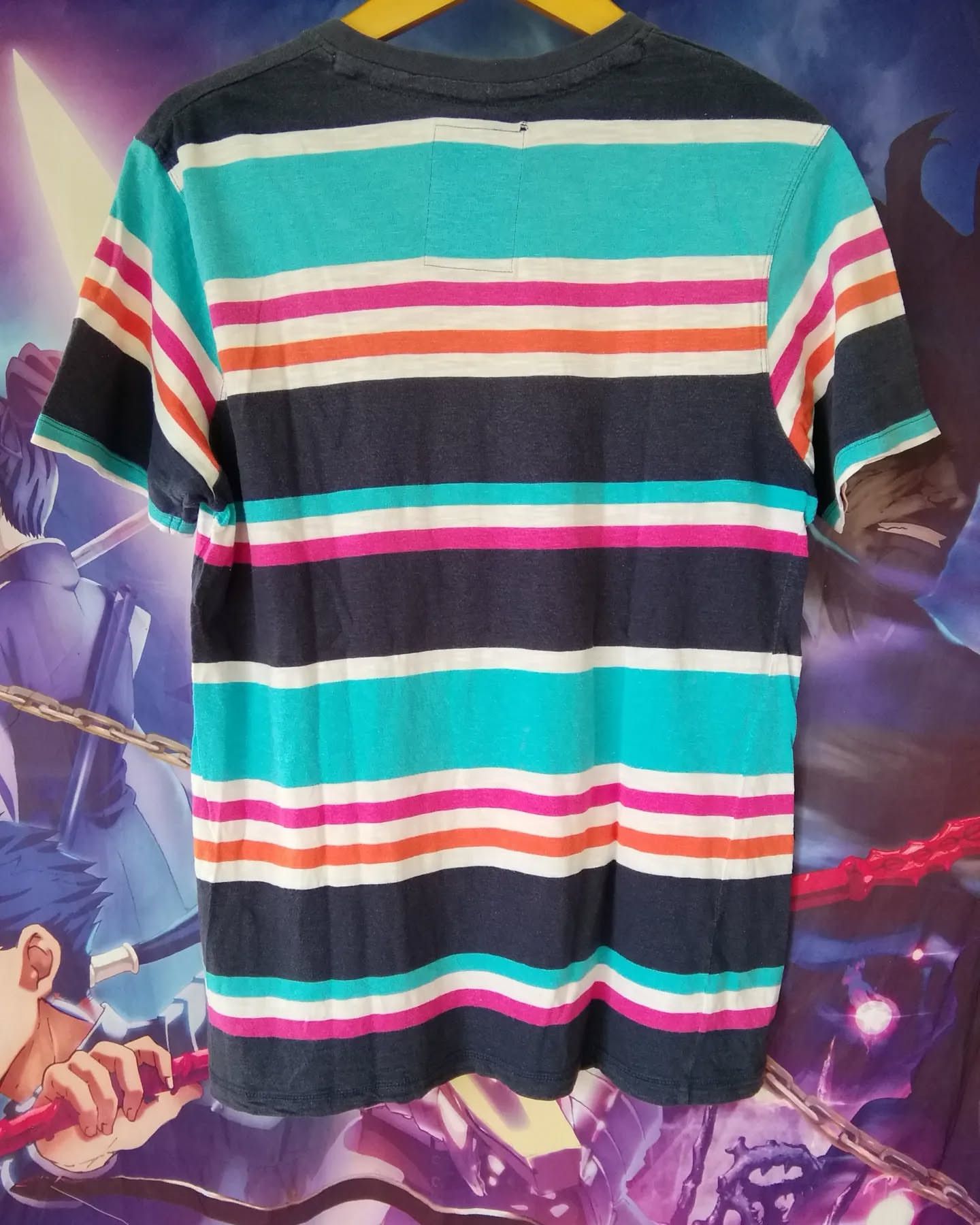 Angelo Litrico Angelo Litrico Striped V-Neck T-Shirt Multicolor Size US M / EU 48-50 / 2 - 3 Thumbnail