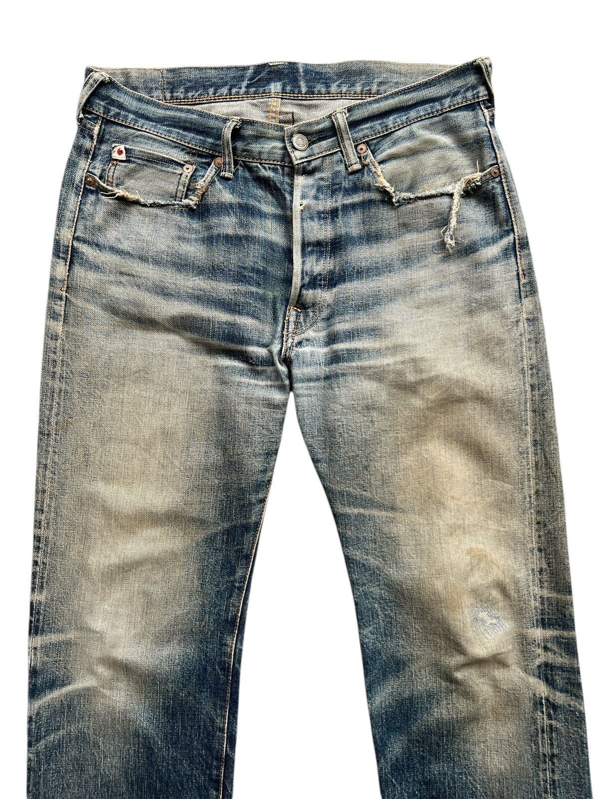 45rpm Vintage 45RPM Distressed Selvedge Mudwash Denim Jeans 32x29 Size US 32 / EU 48 - 4 Thumbnail