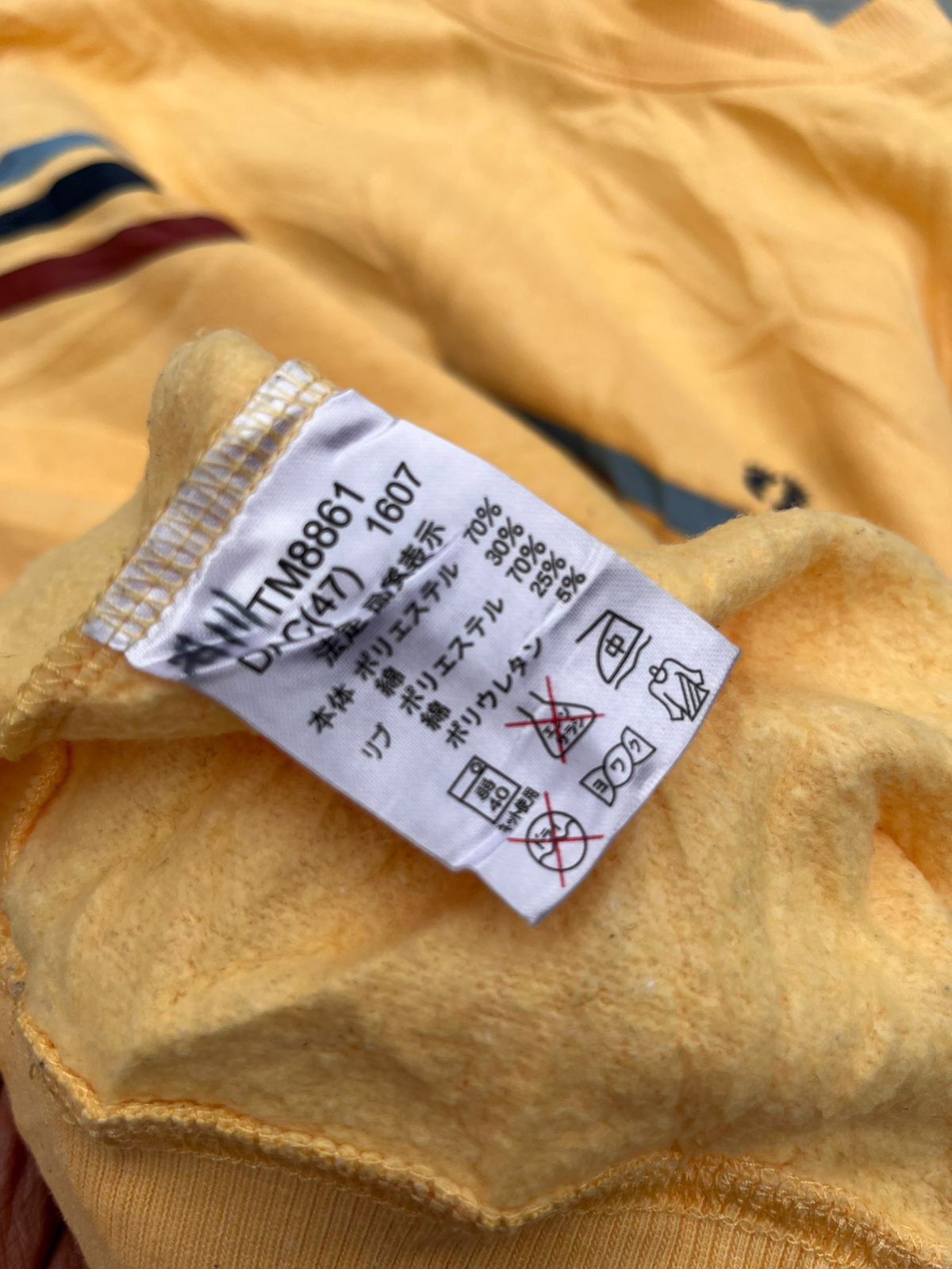 Vintage Hang Ten Striped Sweatshirt Pale Yellow Surf Style
