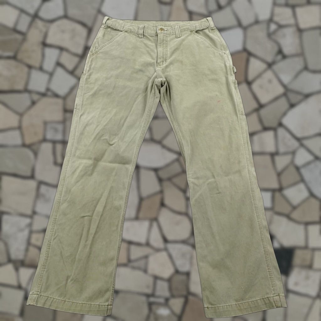 Carhartt Carhartt Pants Mens 36x32 Green Relaxed Fit Twill Carpenter Dungaree Work Washed Size US 36 / EU 52 - 1 Thumbnail