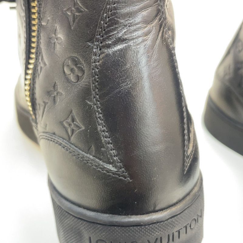 Louis Vuitton Louis Vuitton Black High-Top Sneakers - Size US 5.5 / EU 38 - 8 Thumbnail