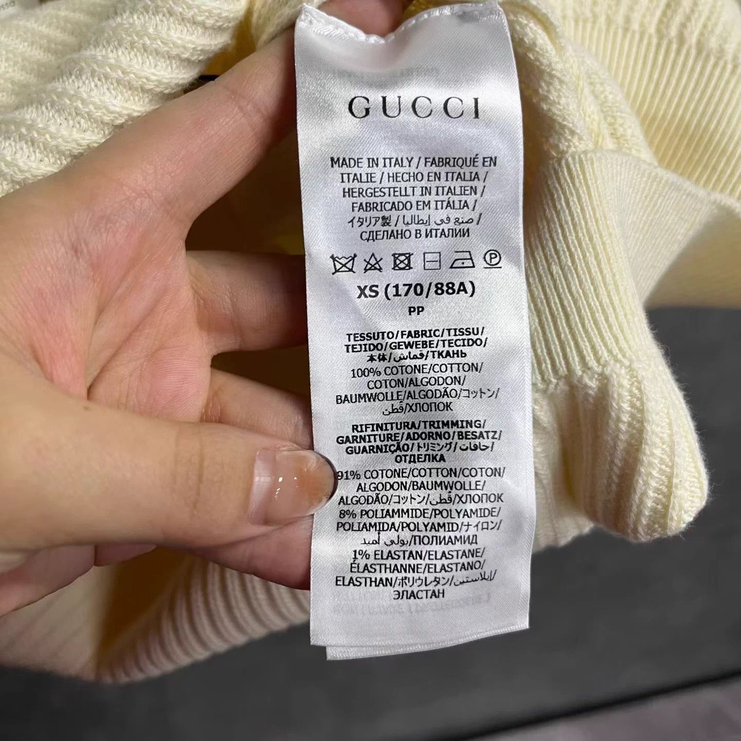 Gucci Gucci cream collared knit short-sleeve Polo shirt XS Size XS / US 0-2 / IT 36-38 - 4 Thumbnail