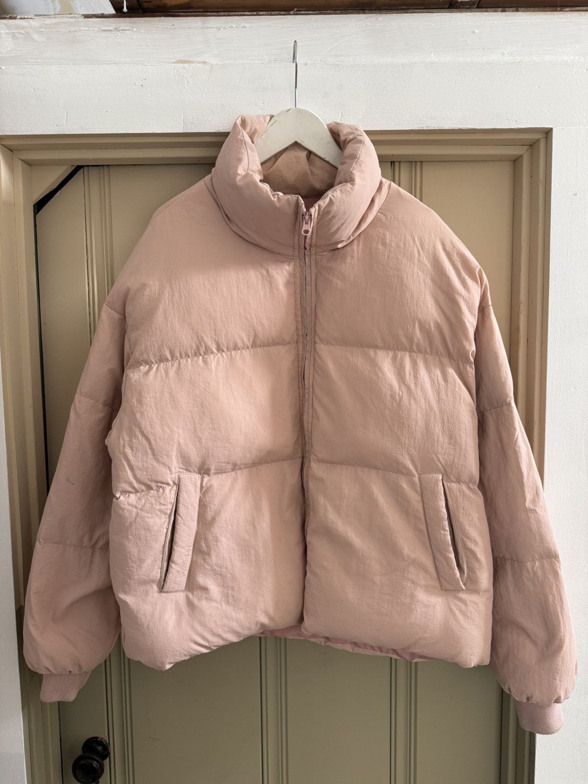 Vintage PINK DUCK DOWN PUFFER COAT Size US XL / EU 56 / 4 - 1 Thumbnail