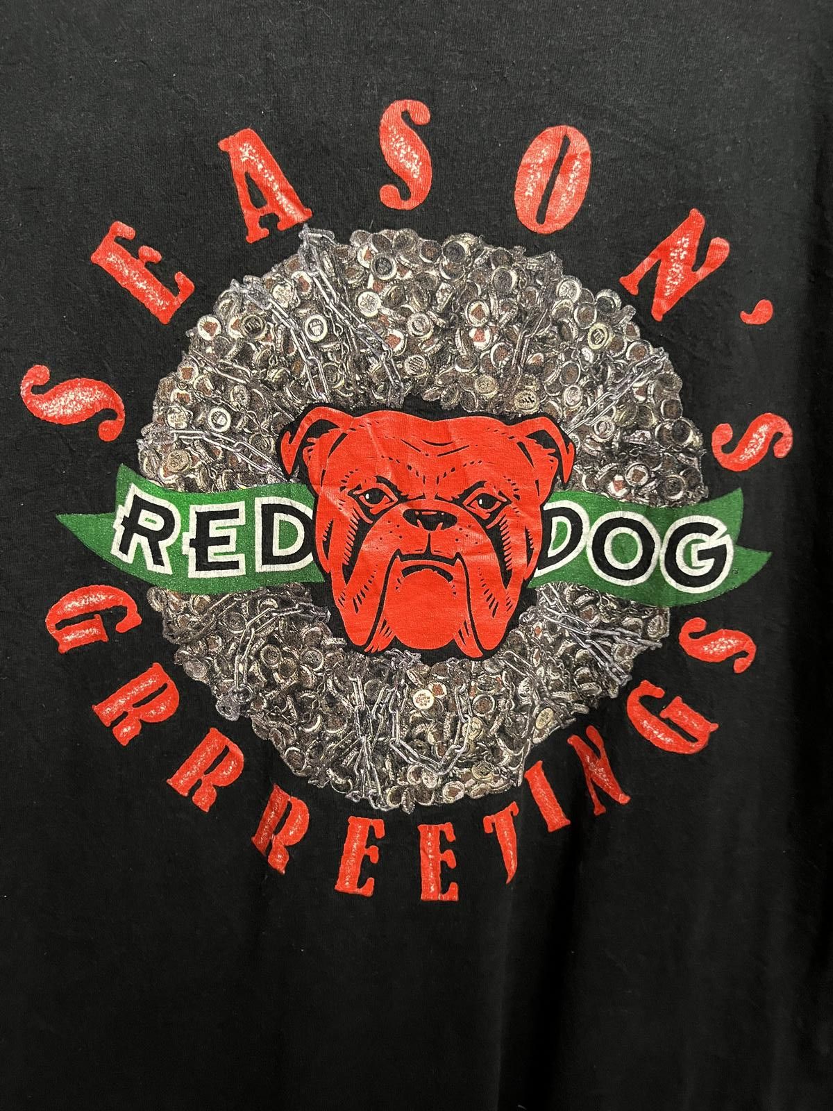 Fruit Of The Loom Vintage Red Dog Beer T-shirt - Botttle Caps Christmas XL Size US XL / EU 56 / 4 - 3 Thumbnail