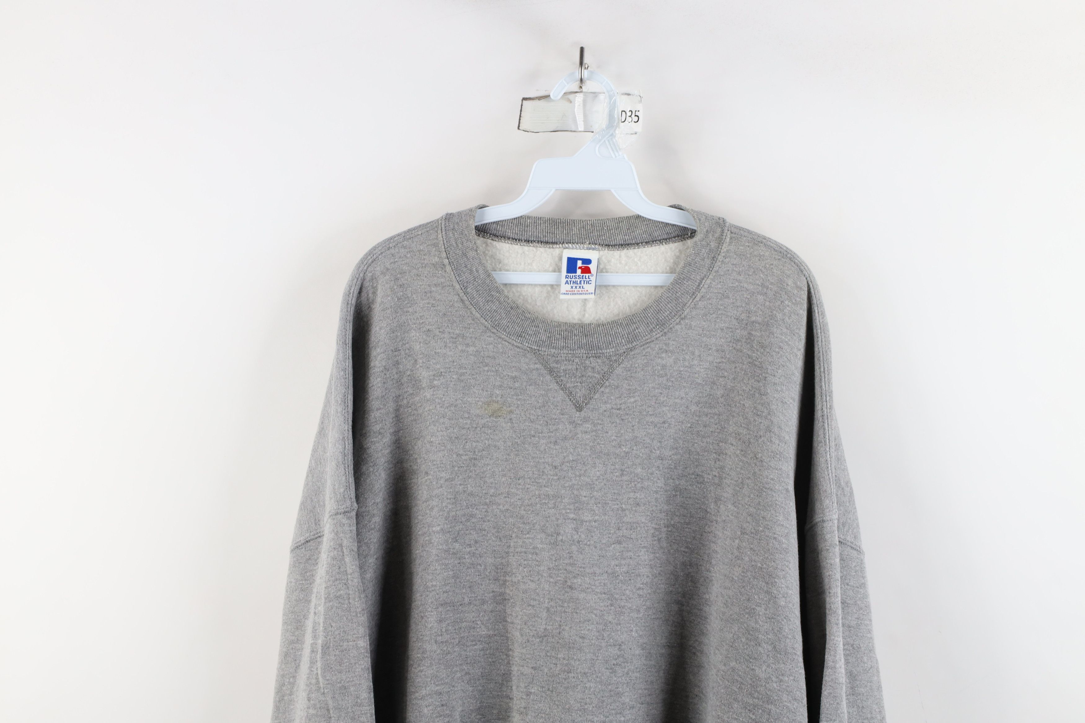 Russell Athletic × Vintage Vintage 90s Russell Athletic Crewneck Sweatshirt Gray USA Size US XXL / EU 58 / 5 - 2 Thumbnail