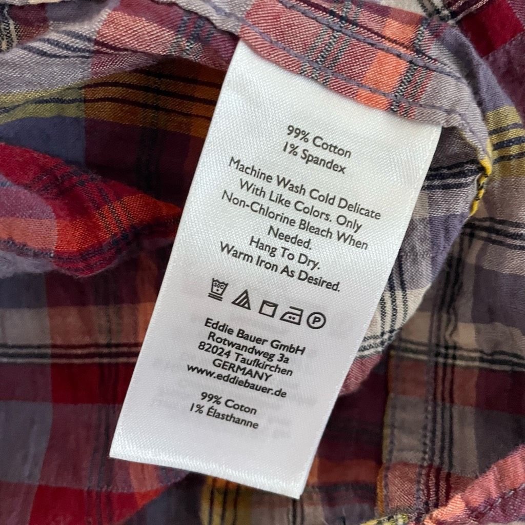 Eddie Bauer Eddie Bauer Classic Fit Plaid Button Up Shirt Red Purple Yel Size M / US 6-8 / IT 42-44 - 8 Thumbnail