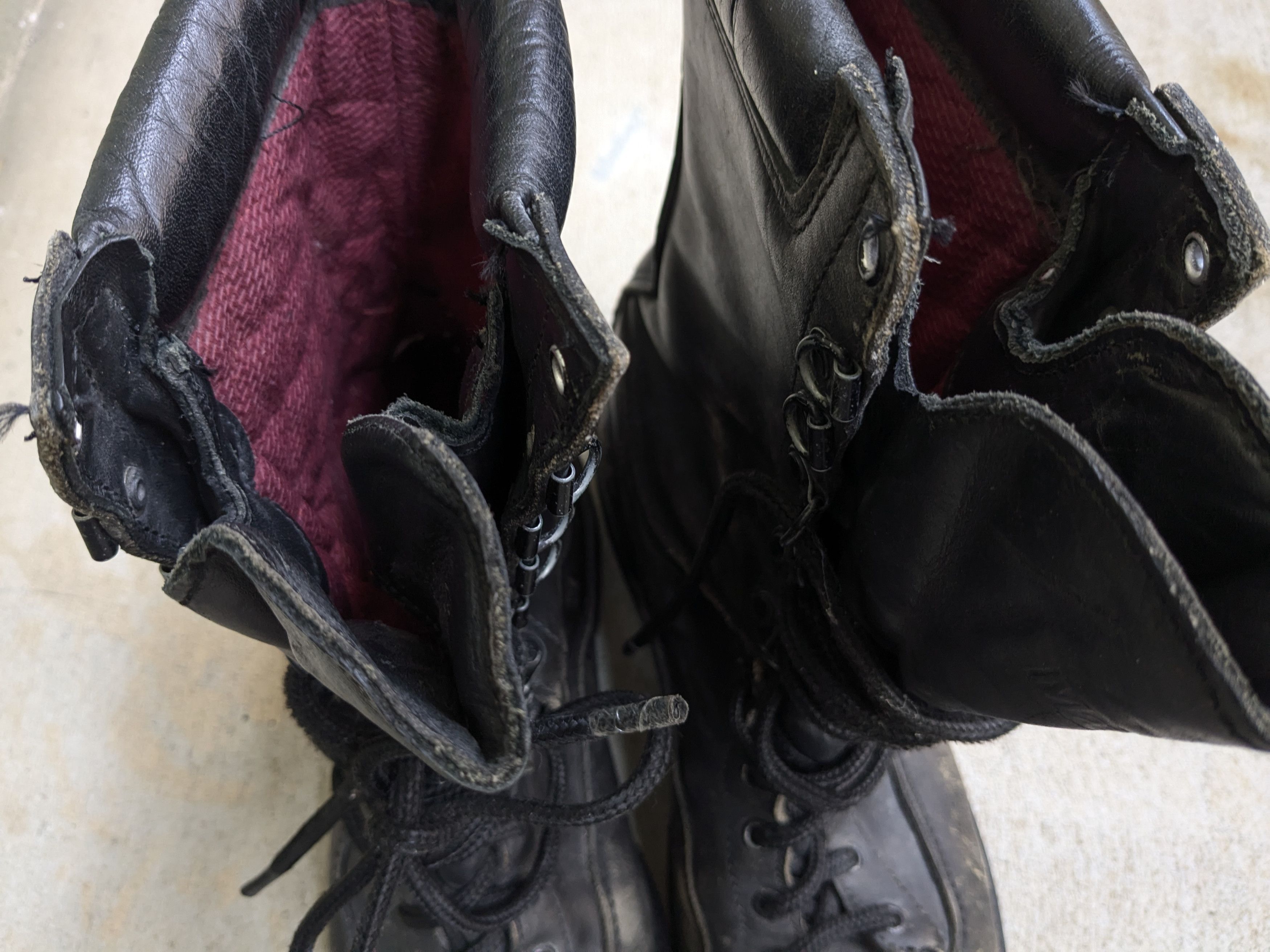 Genuine Leather × Vintage Vintage Boots Black Leather 10 Wide Work Rubber Combat Size US 10 / EU 43 - 4 Thumbnail