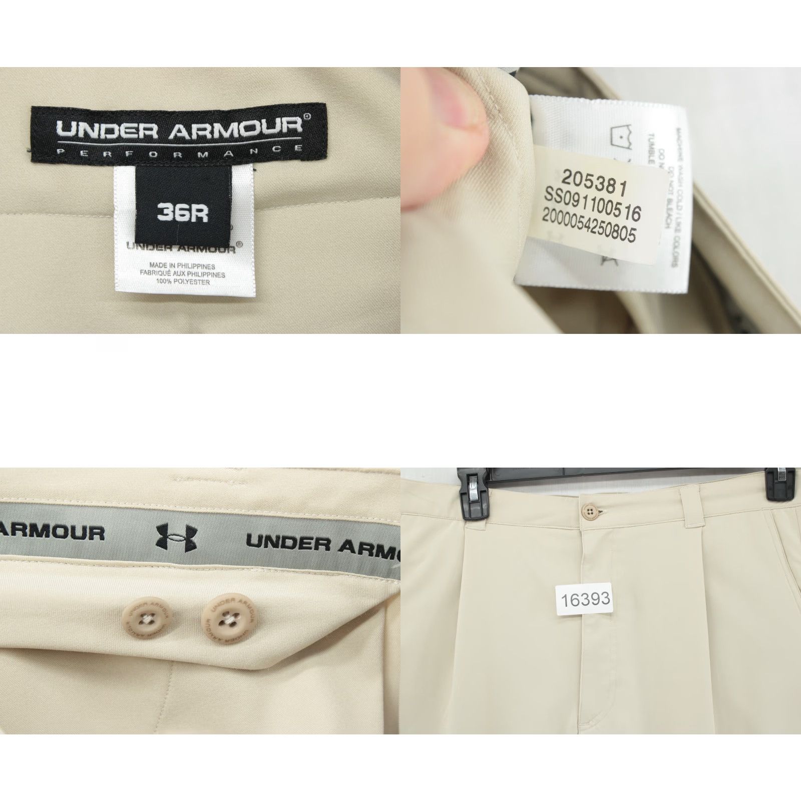 Under Armour Under Armour Pants Men 36X32 Beige Golf Performance Moisture Wicking Preppy Khakis Pockets Regular Inseam 32 Mens Size US 36 / EU 52 - 8 Thumbnail