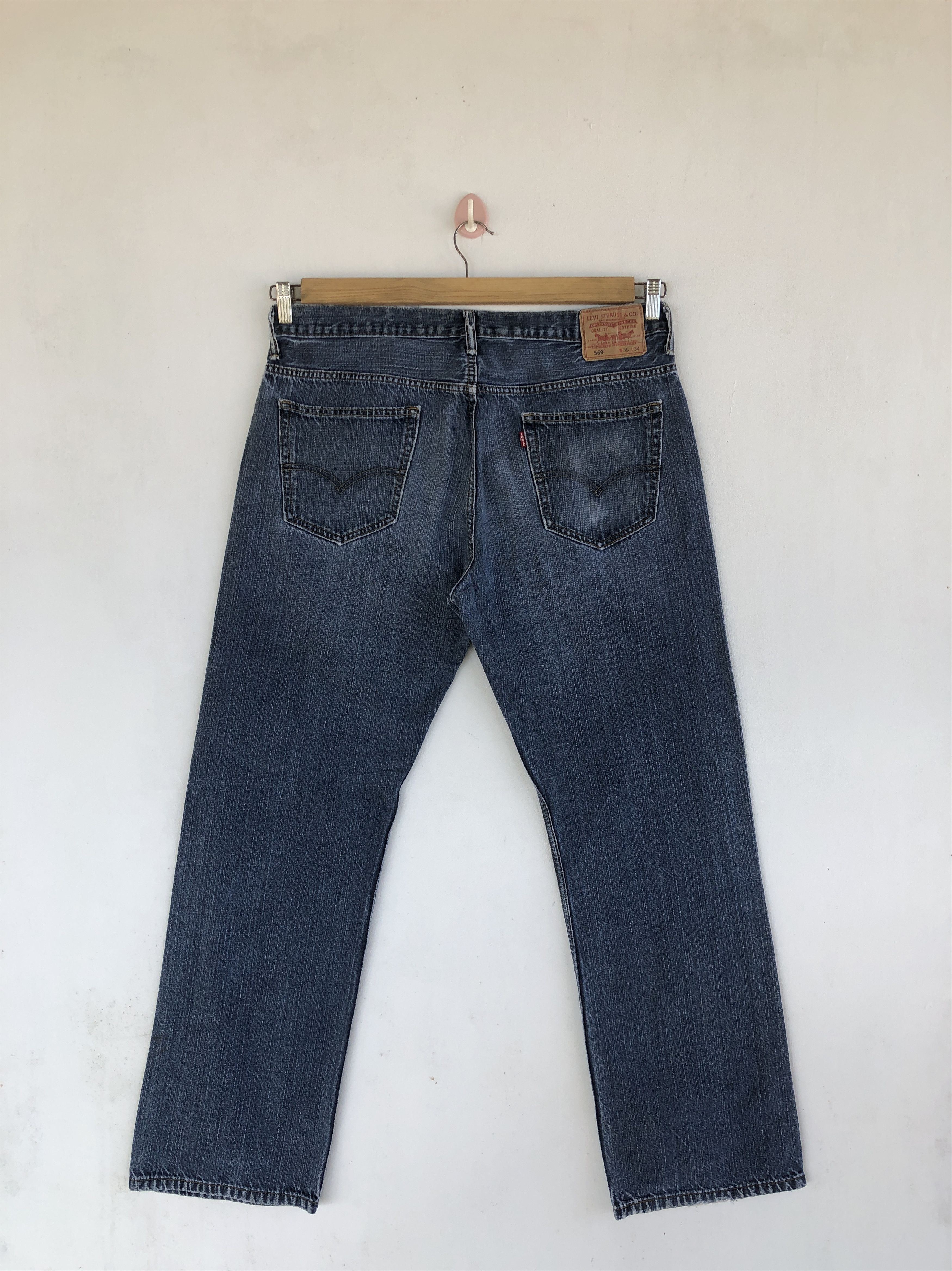 Levi's Crazy Y2K Baggy Distressed Levi's 569 Jeans Grunge Denim Size US 34 / EU 50 - 2 Thumbnail