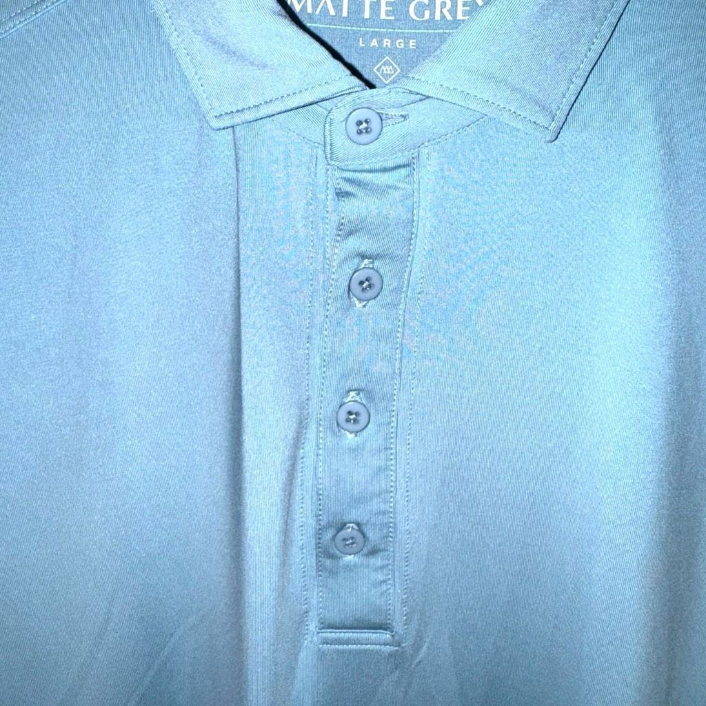 Grey Ant Blue Haus of Grey Matte Performance Golf Polo Shirt Size L Size US L / EU 52-54 / 3 - 3 Thumbnail
